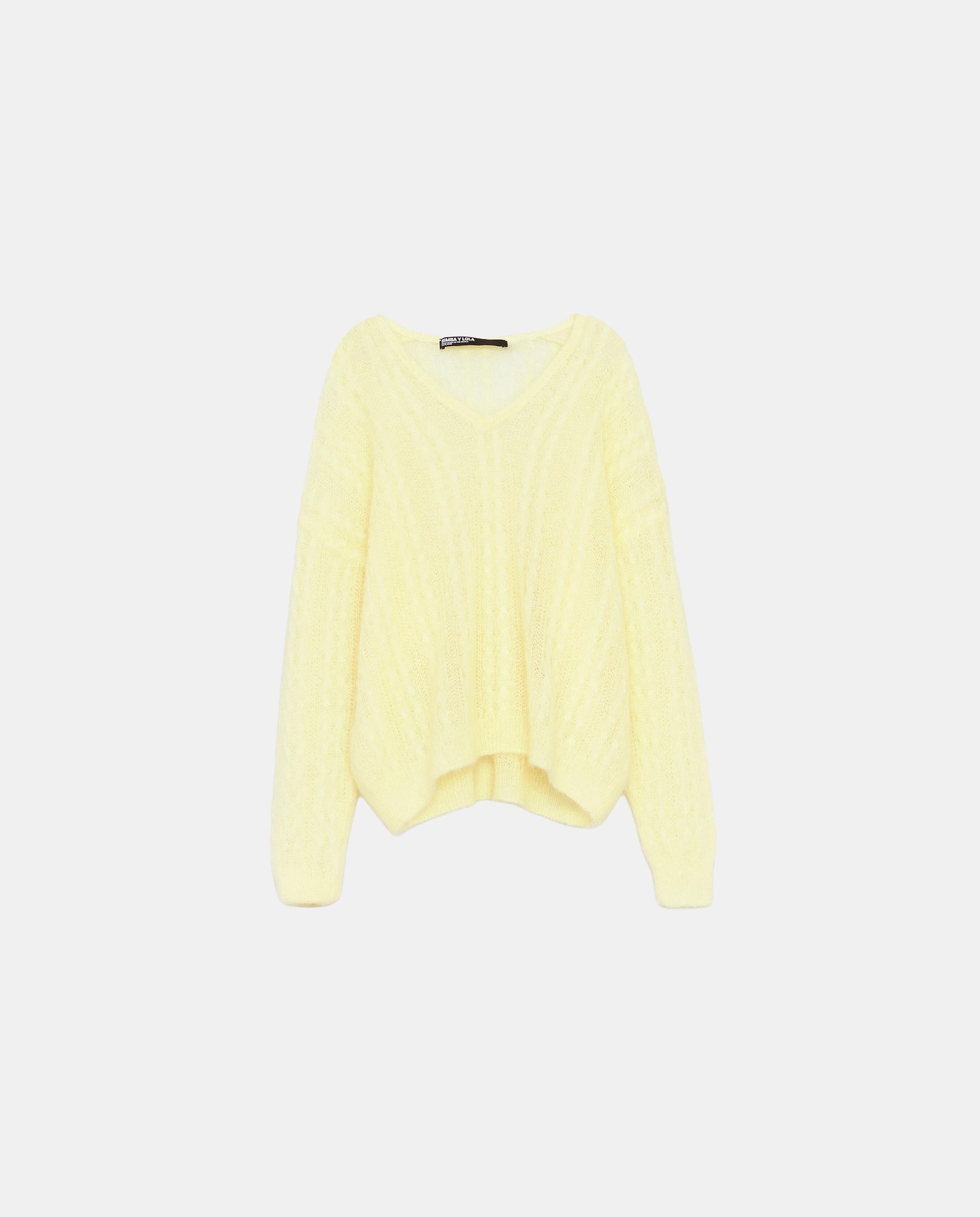 Jersey de mujer mohair boxy - Bimba y Lola - Amarillo Amarillo-5