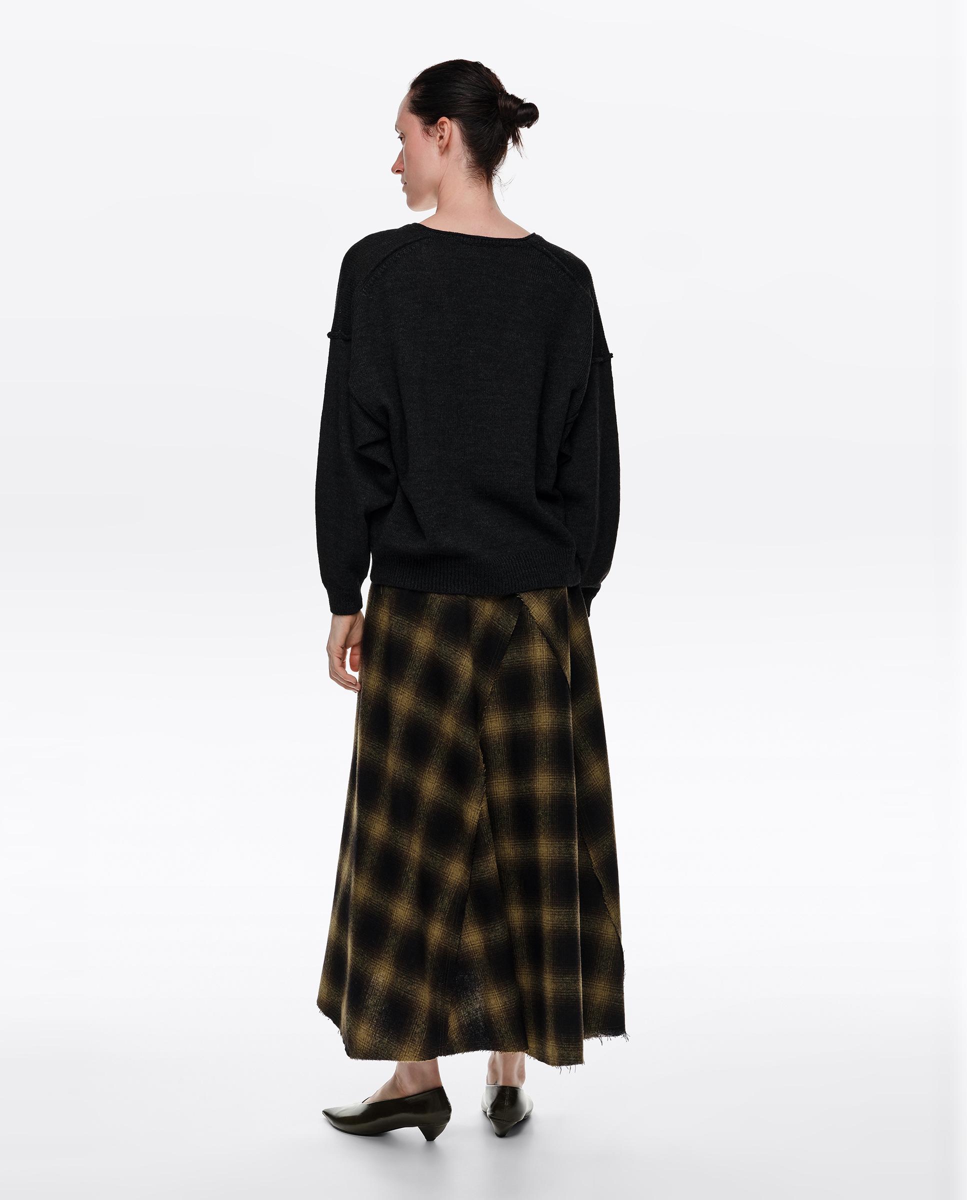 Jersey de mujer lana escote v - Bimba y Lola - Gris oscuro Gris oscuro-4