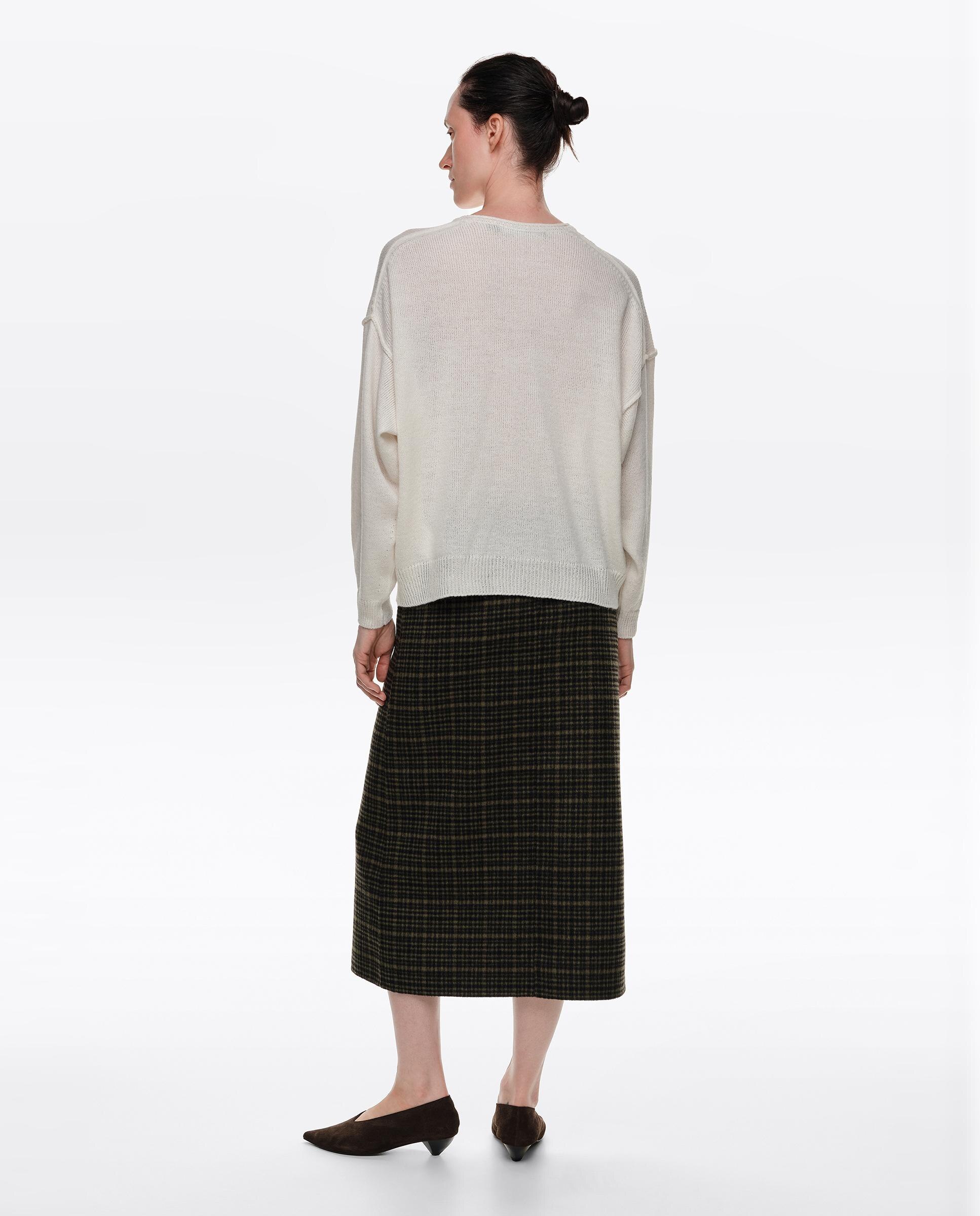 Jersey de mujer lana escote v - Bimba y Lola - Marfil Marfil-4