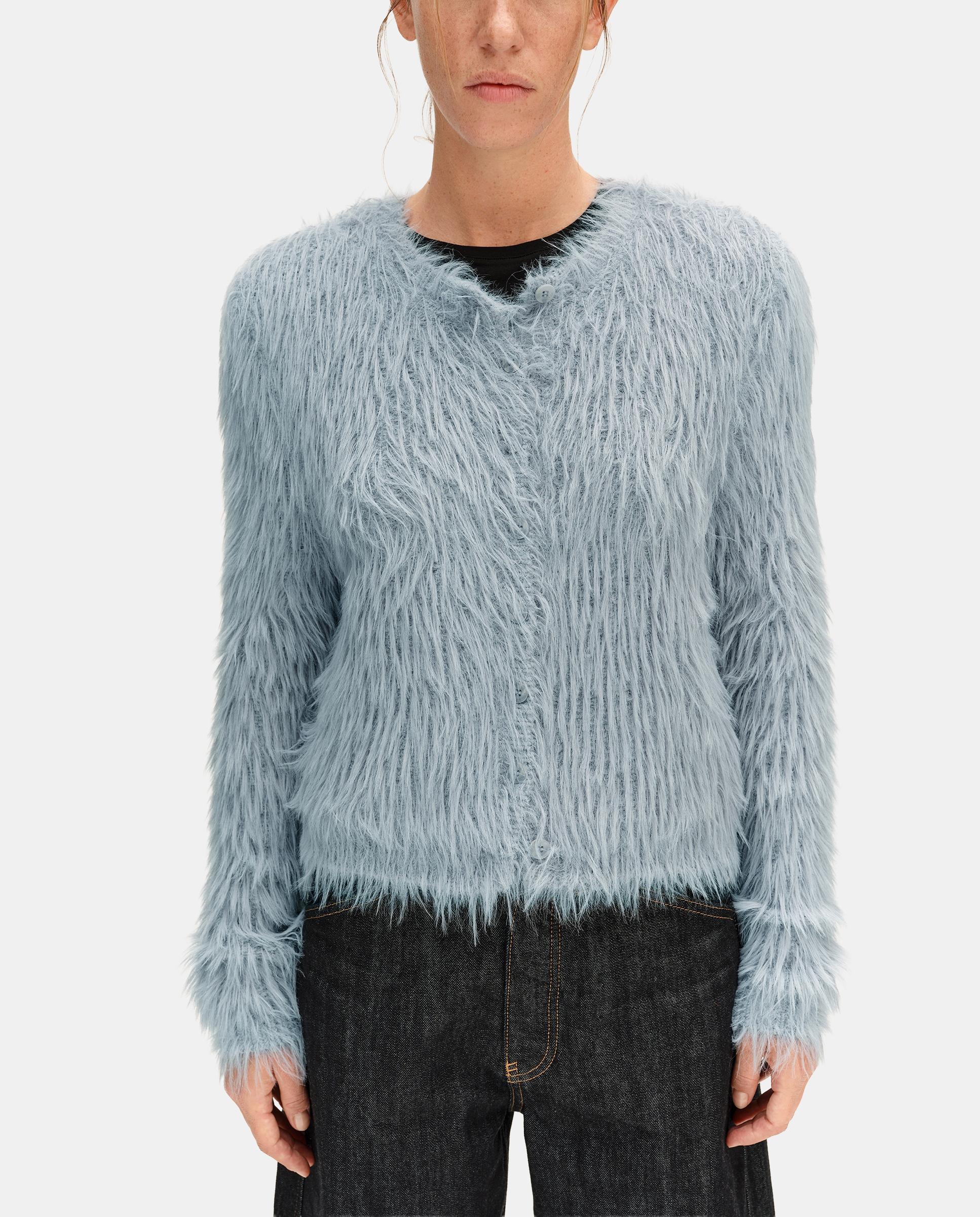 Cárdigan de mujer pelo recto - Bimba y Lola - Azul claro Azul claro-3
