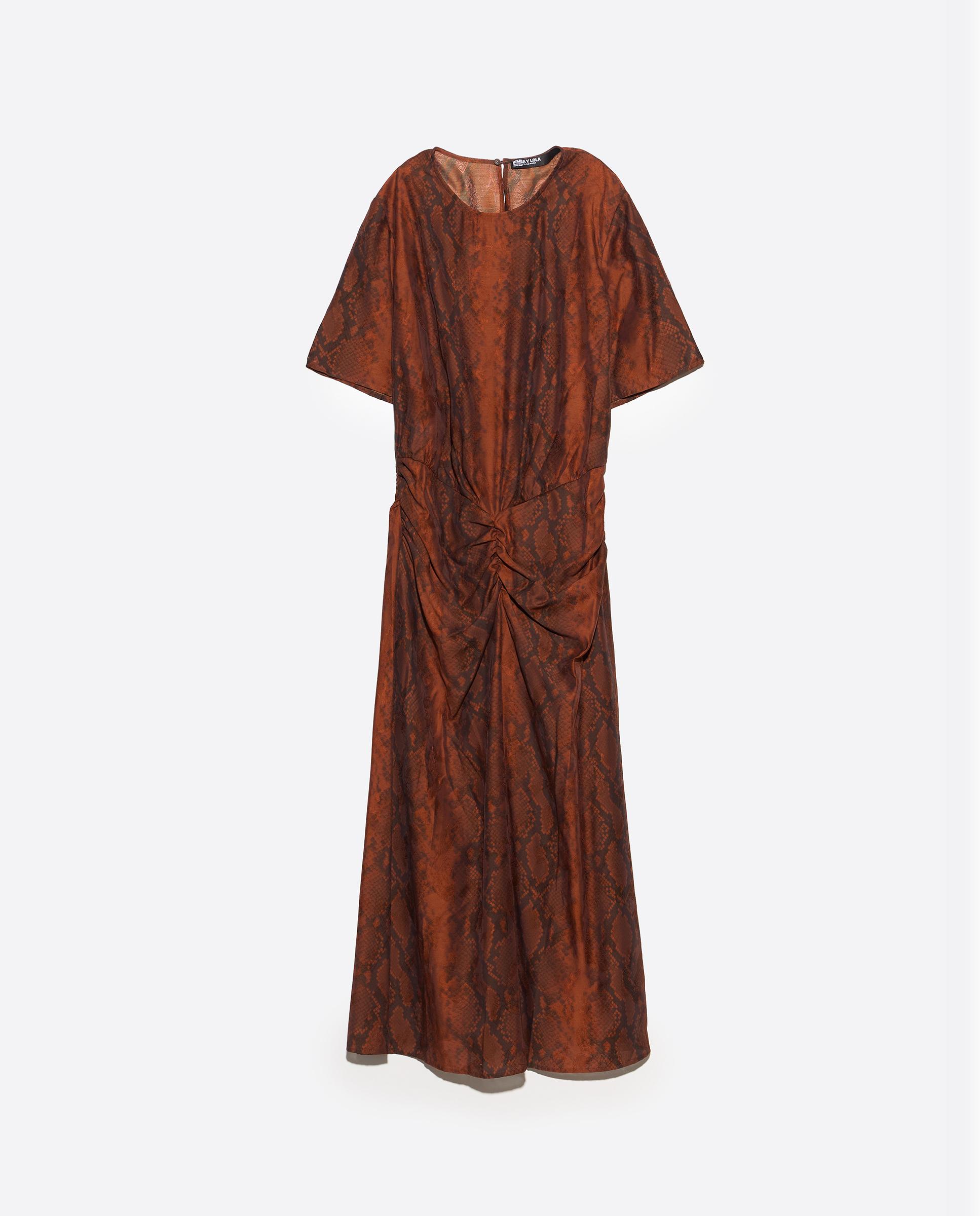 Vestido fruncido delantero snake - Bimba y Lola - Caramelo Caramelo-7