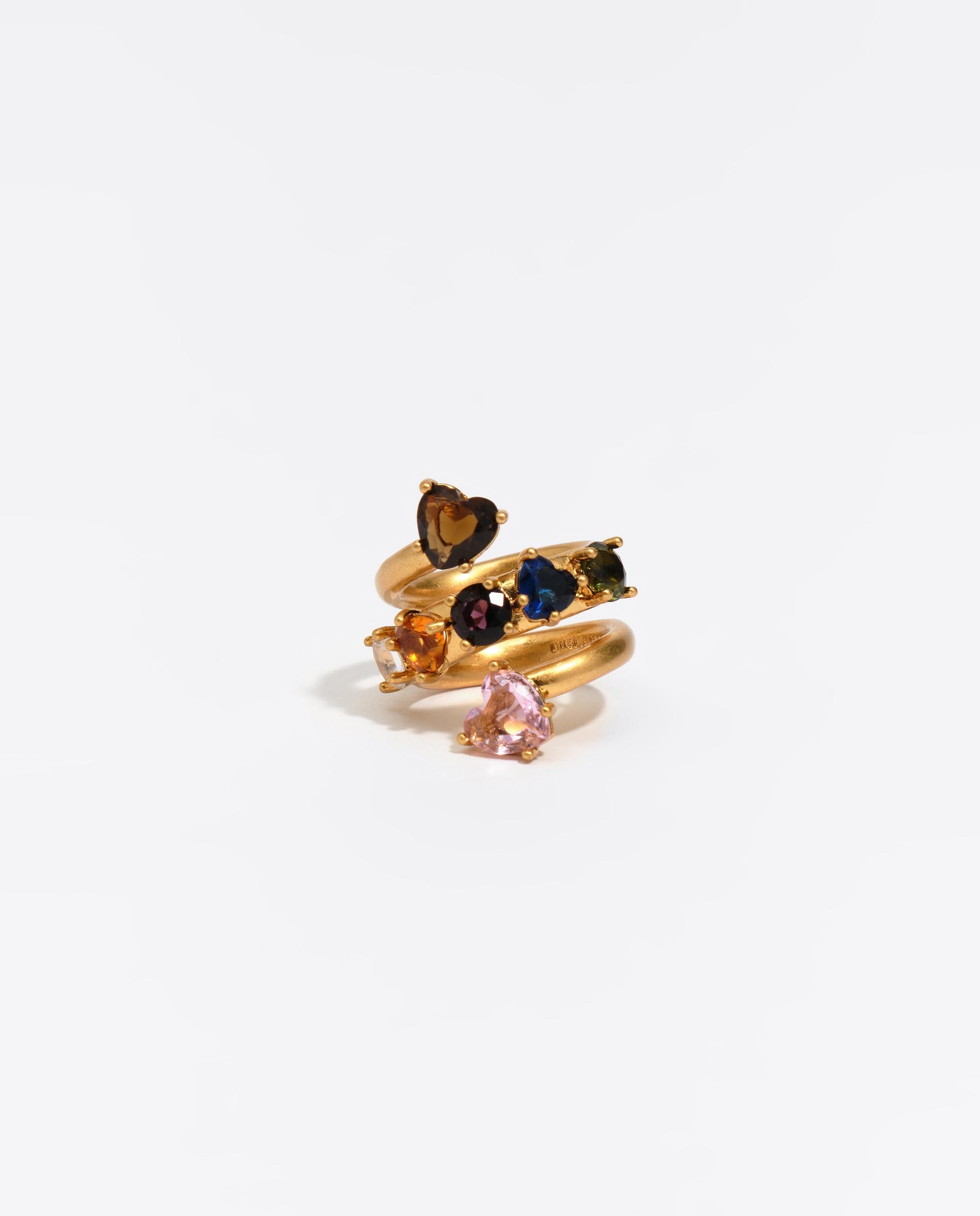 Anillo espiral corazones cristal - Bimba y Lola - Multicolor Multicolor-3