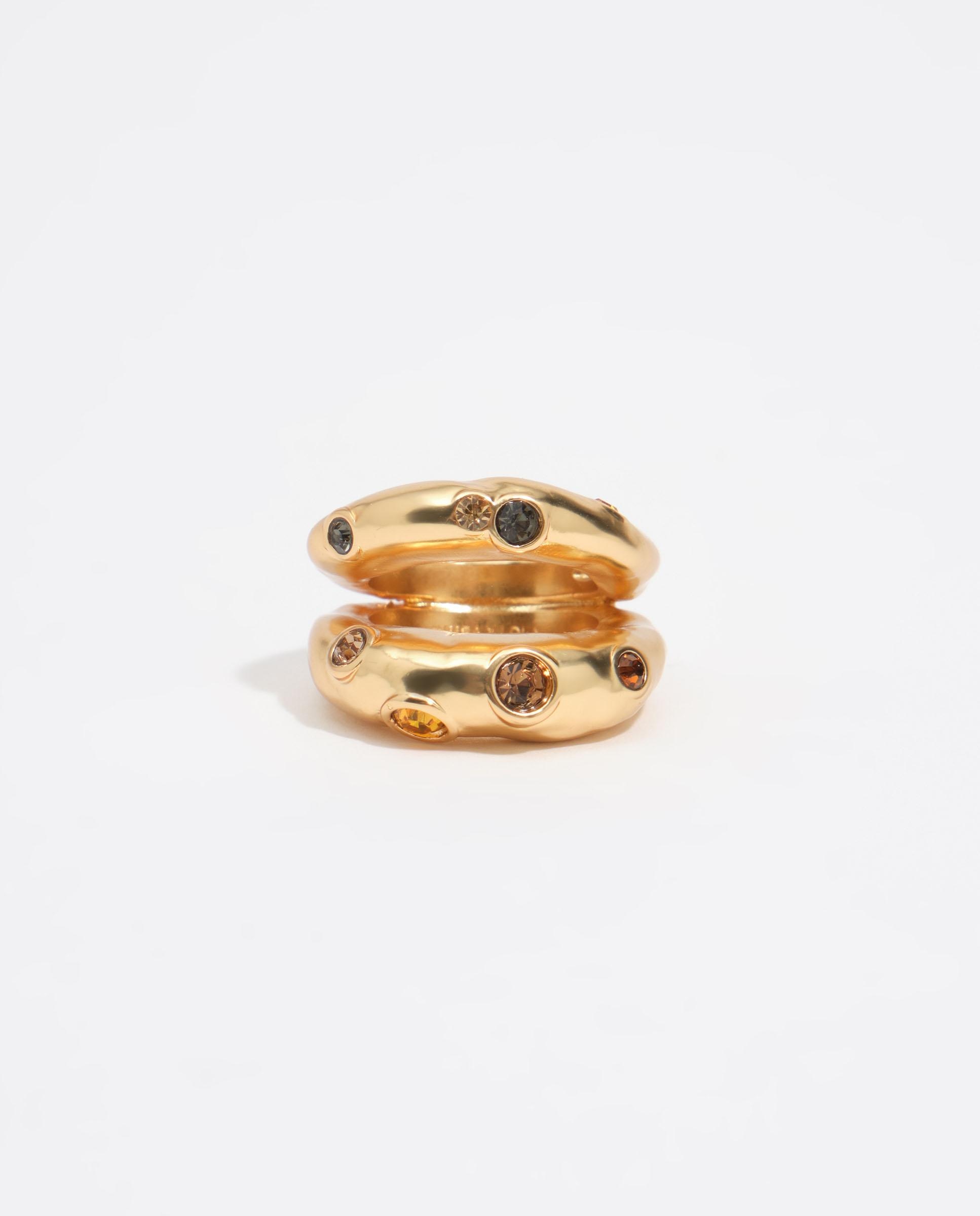 Imagen 2 de Anillo textura cristales - Bimba y Lola - Dorado Dorado