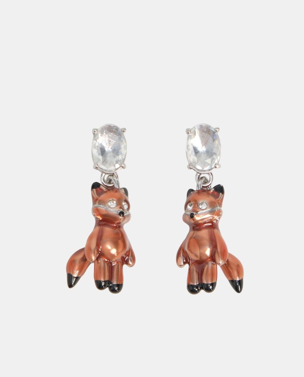 Imagen 1 de Pendientes zorros esmaltados y cristales - Bimba y Lola - Naranja Naranja