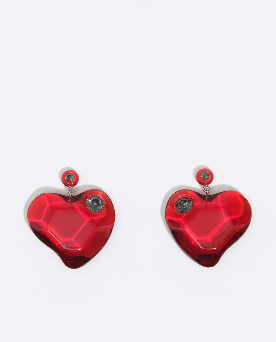 Pendientes corazón resina - Bimba y Lola - Rojo Rojo-1