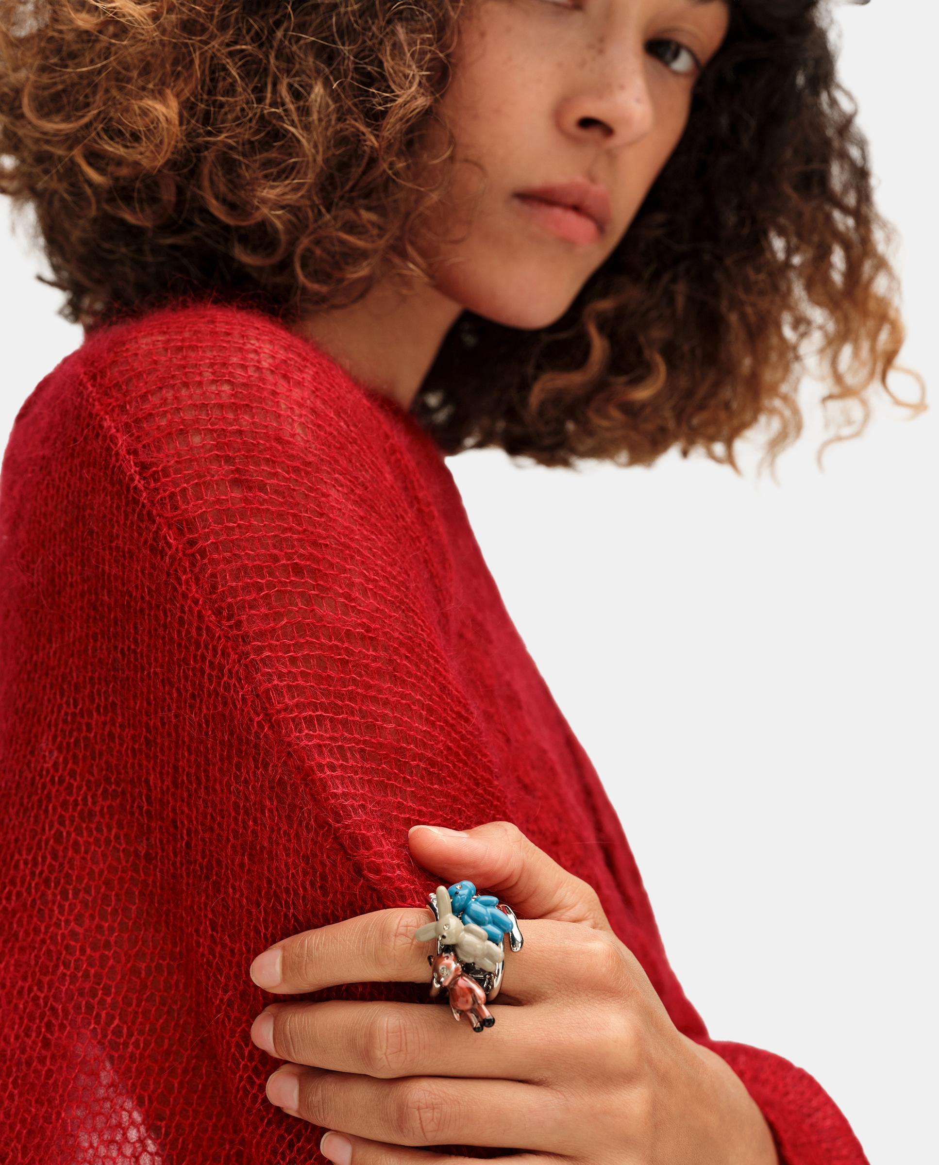 Imagen 2 de Anillo tres bandas animales y cristales - Bimba y Lola - Plateado Plateado