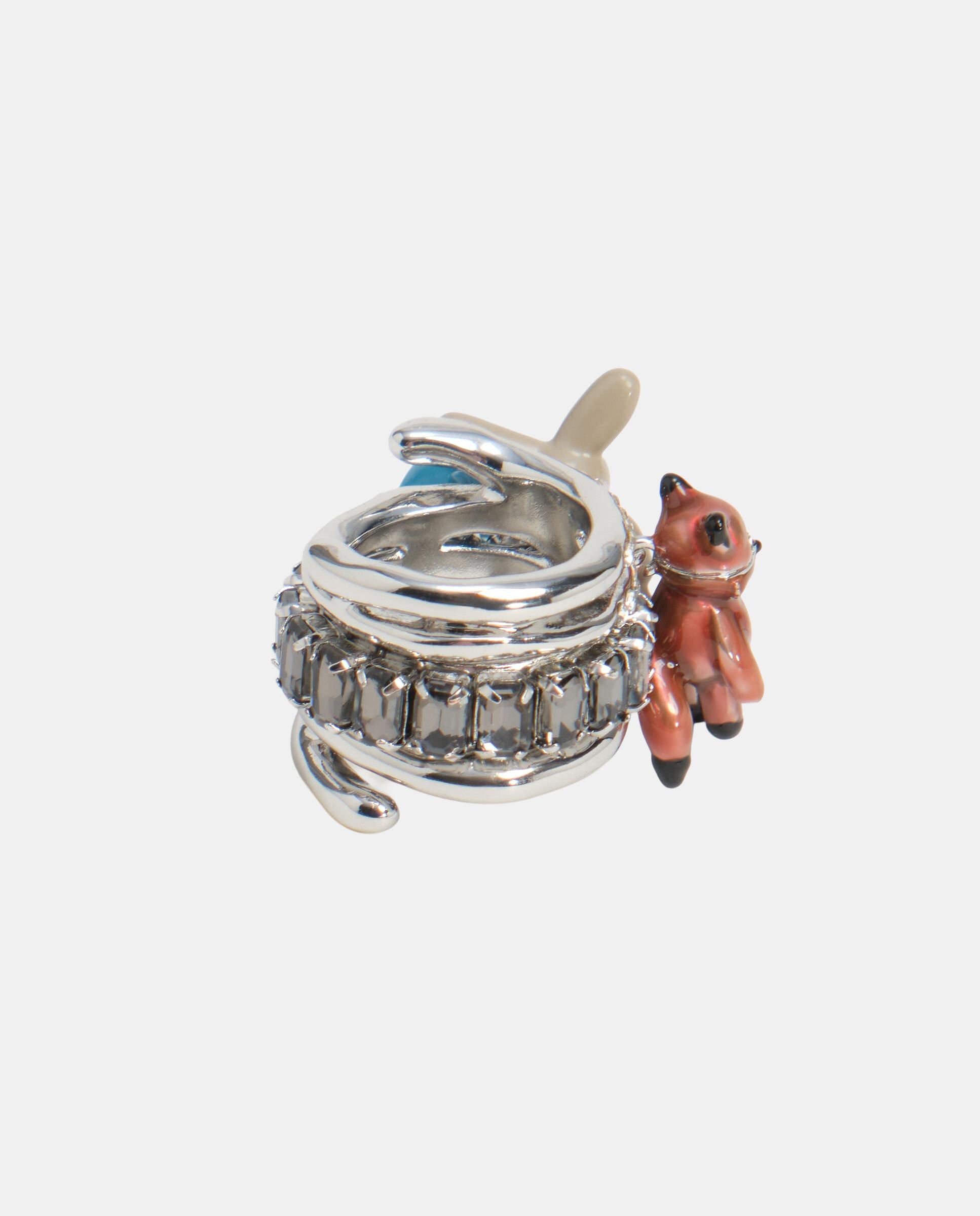 Imagen 4 de Anillo tres bandas animales y cristales - Bimba y Lola - Plateado Plateado