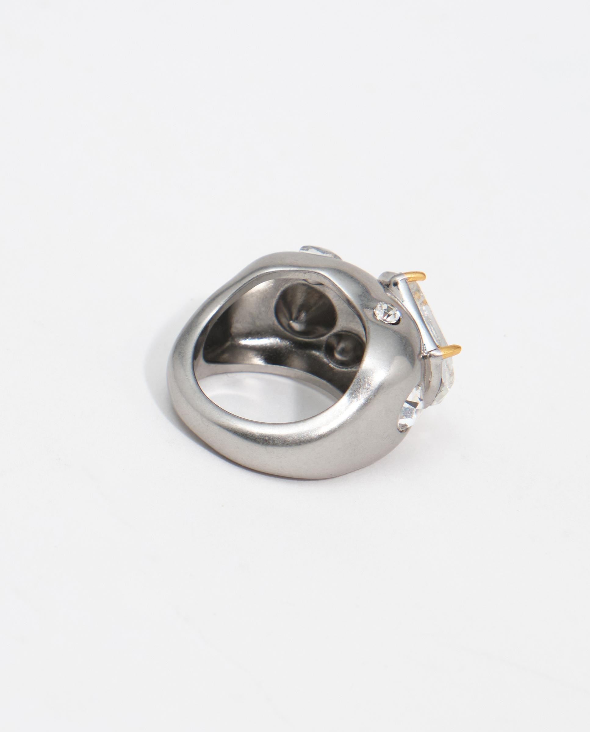 Anillo cristales corazón y cadenas - Bimba y Lola - Verde oscuro Verde oscuro-4
