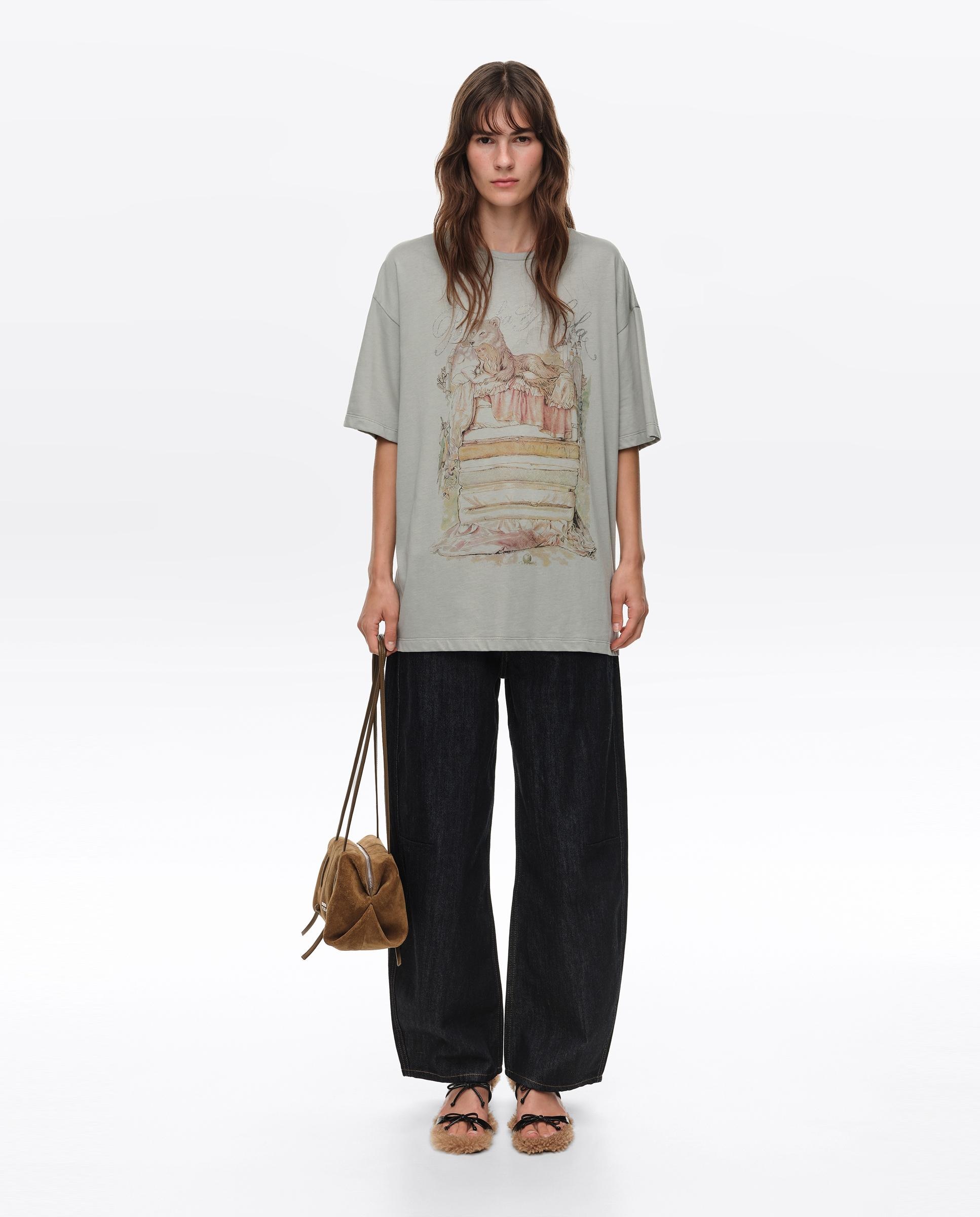 Camiseta de mujer logo fábula - Bimba y Lola - Gris claro Gris claro-5