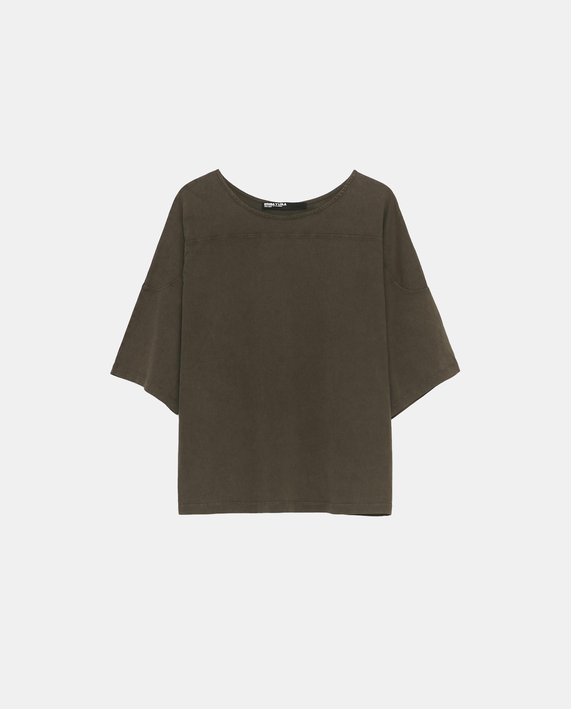Imagen 5 de Camiseta de mujer lavada boxy - Bimba y Lola - Topo Topo