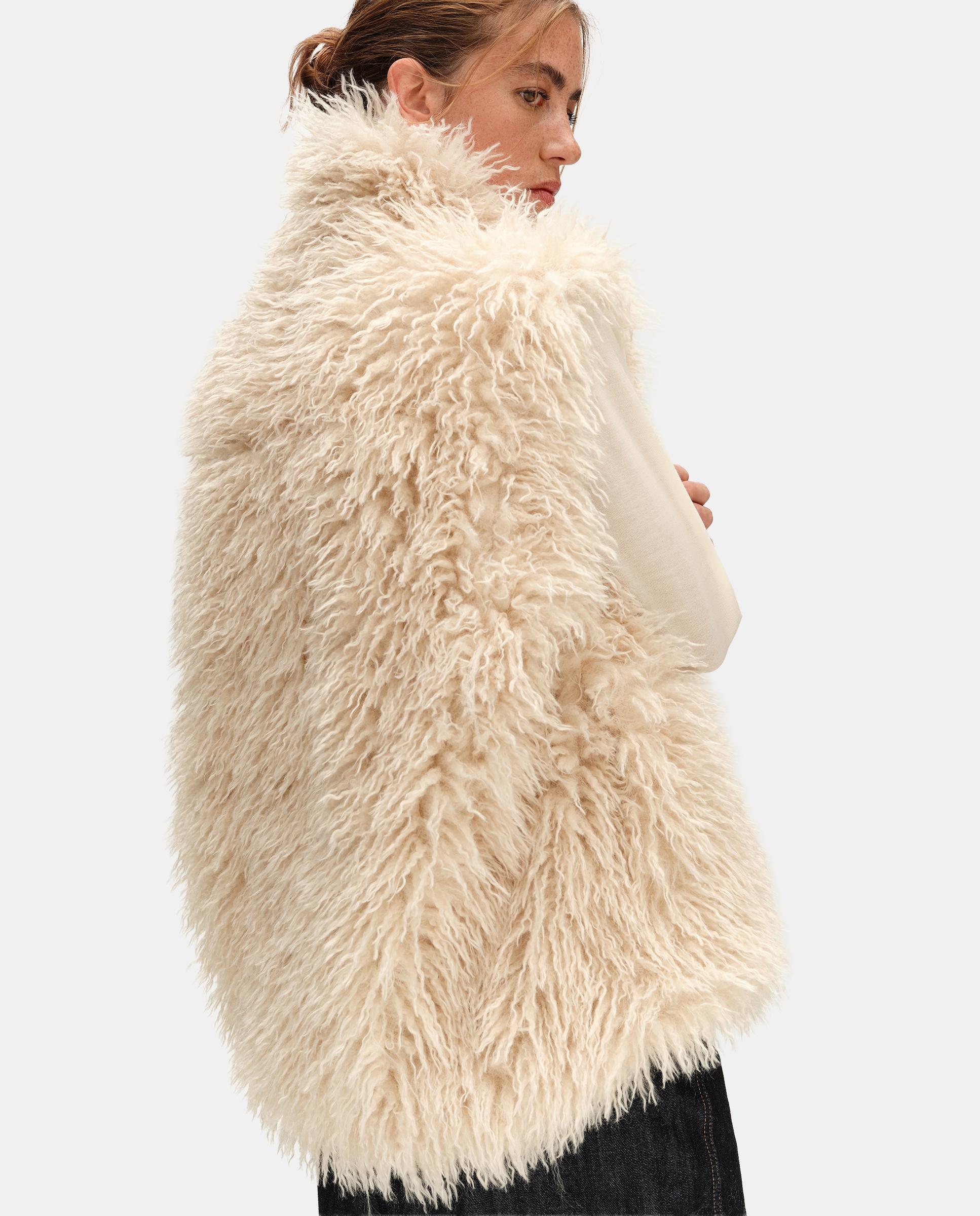 Chaleco de mujer pelo oversize - Bimba y Lola - Marfil Marfil-3