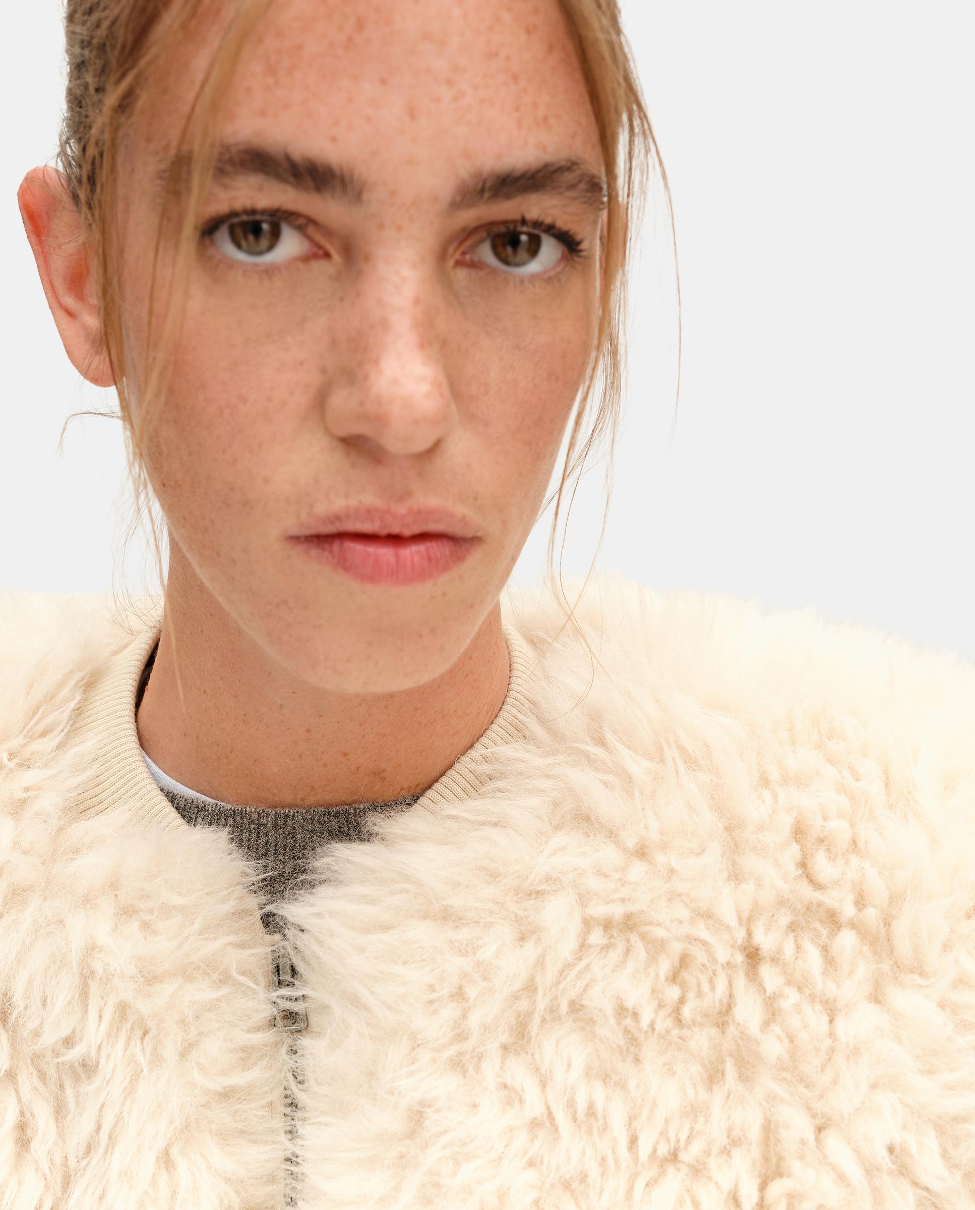 Cazadora de mujer bomber pelo - Bimba y Lola - Marfil Marfil-2