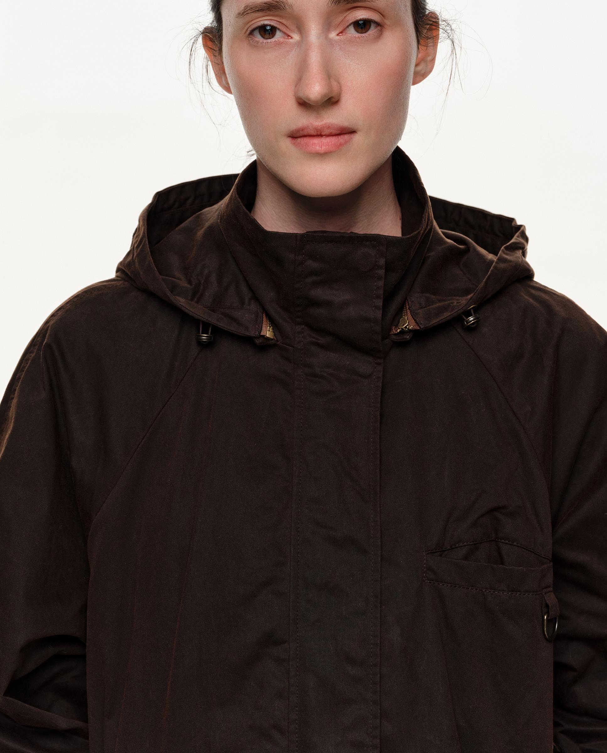 Gabardina de mujer encerada largo medio línea a - Bimba y Lola - Marrón oscuro Marrón oscuro-2