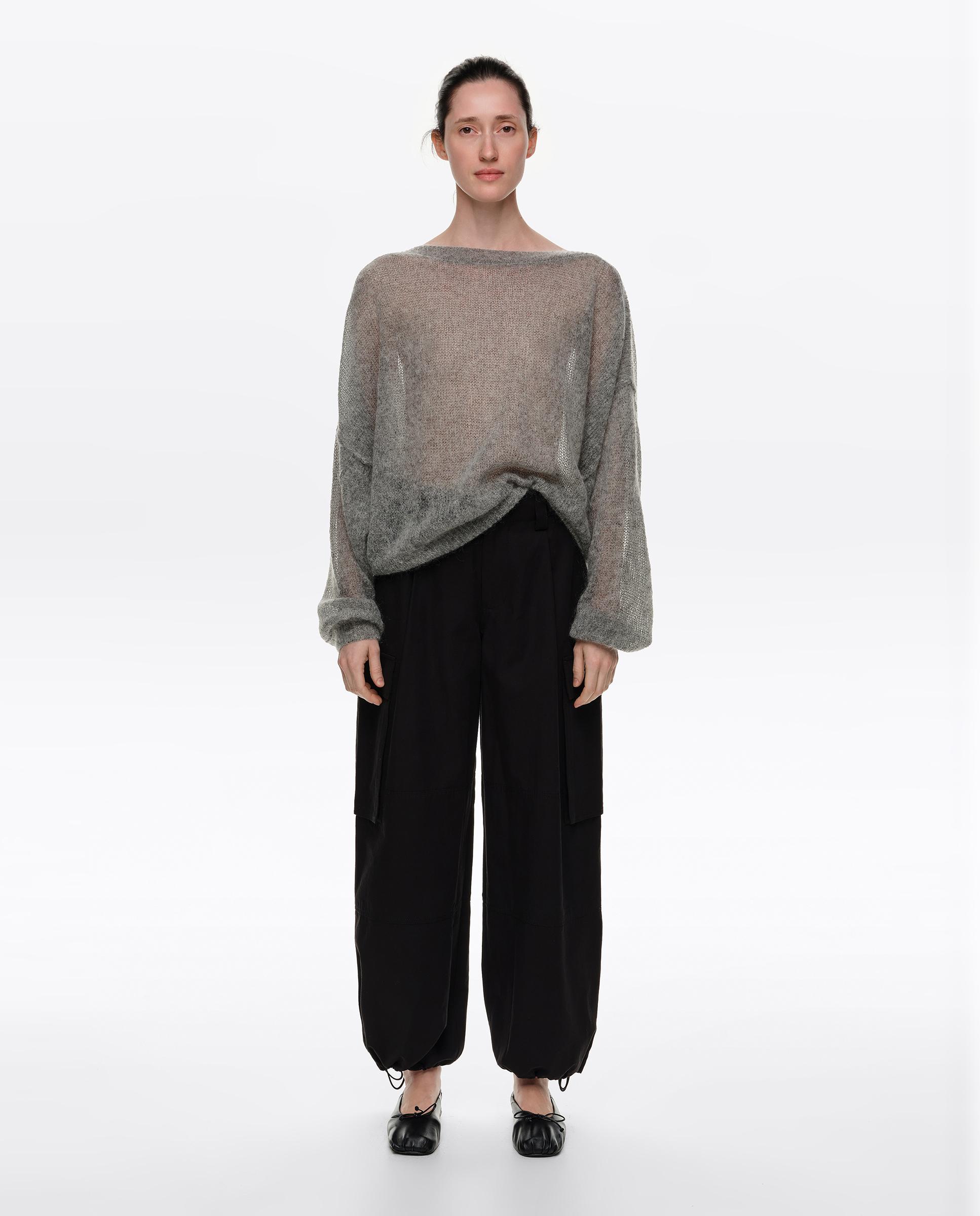 Pantalones anchos de mujer wide leg lino - Bimba y Lola - Negro Negro-1