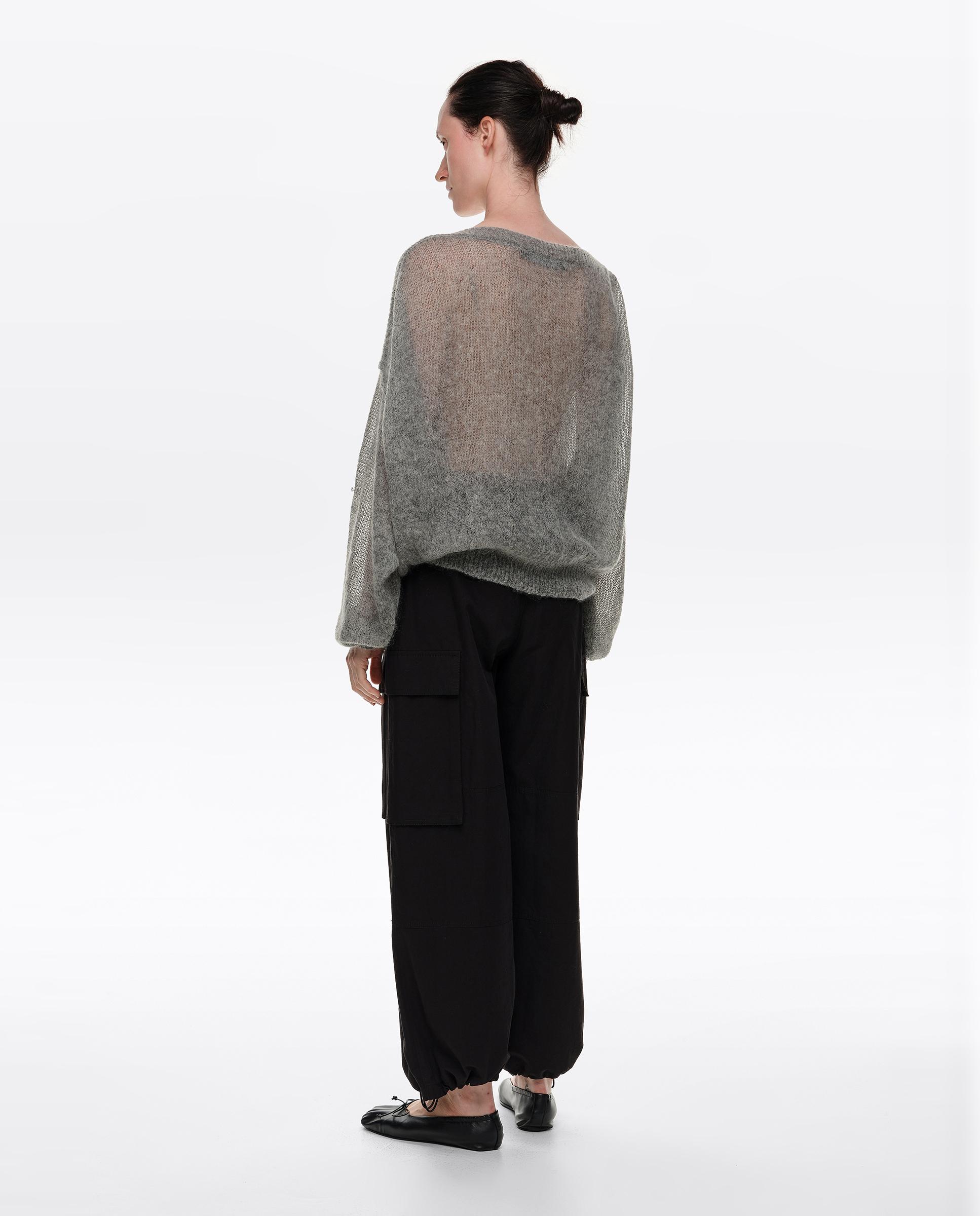 Pantalones anchos de mujer wide leg lino - Bimba y Lola - Negro Negro-4