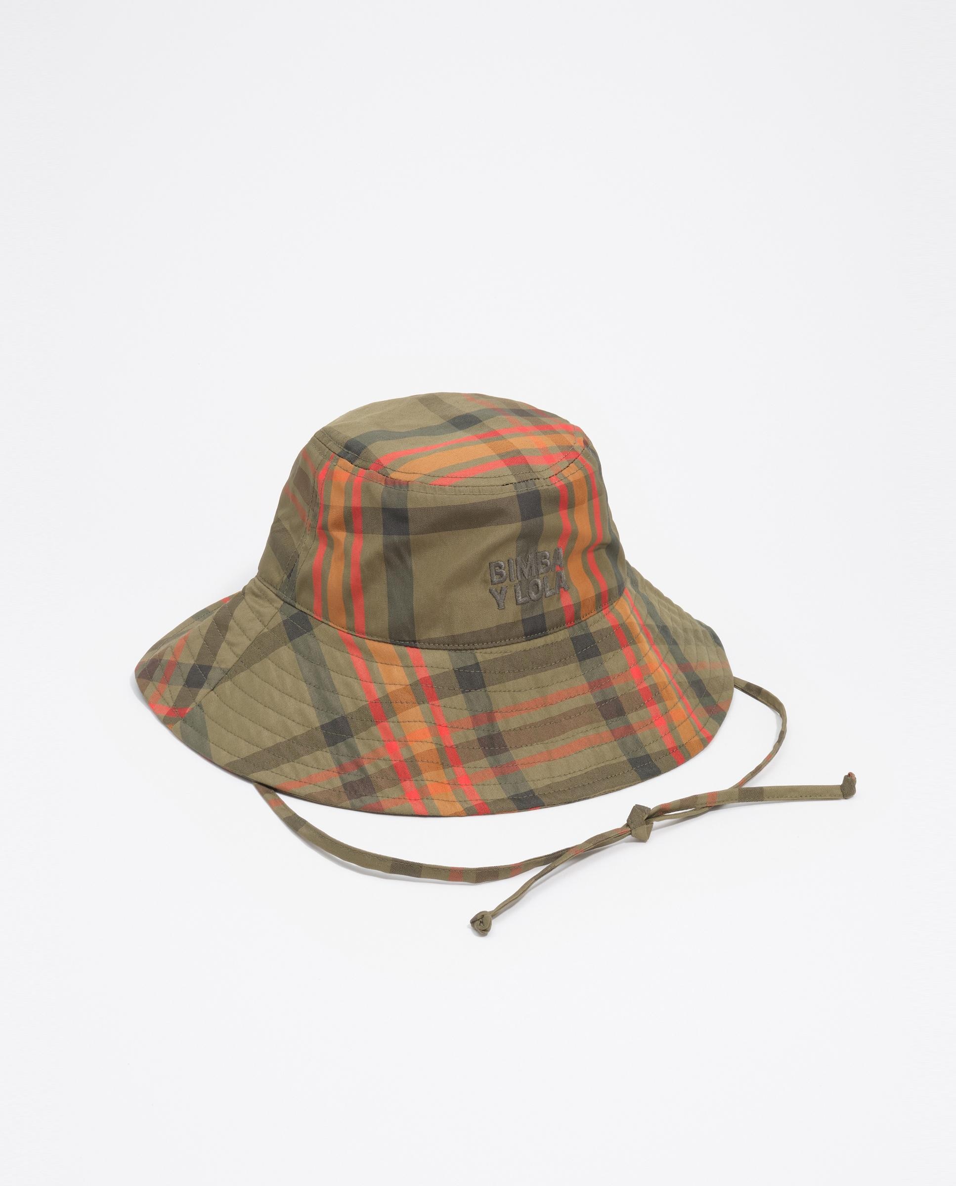 Imagen 0 de Gorro de mujer de cuadros plegable Verde