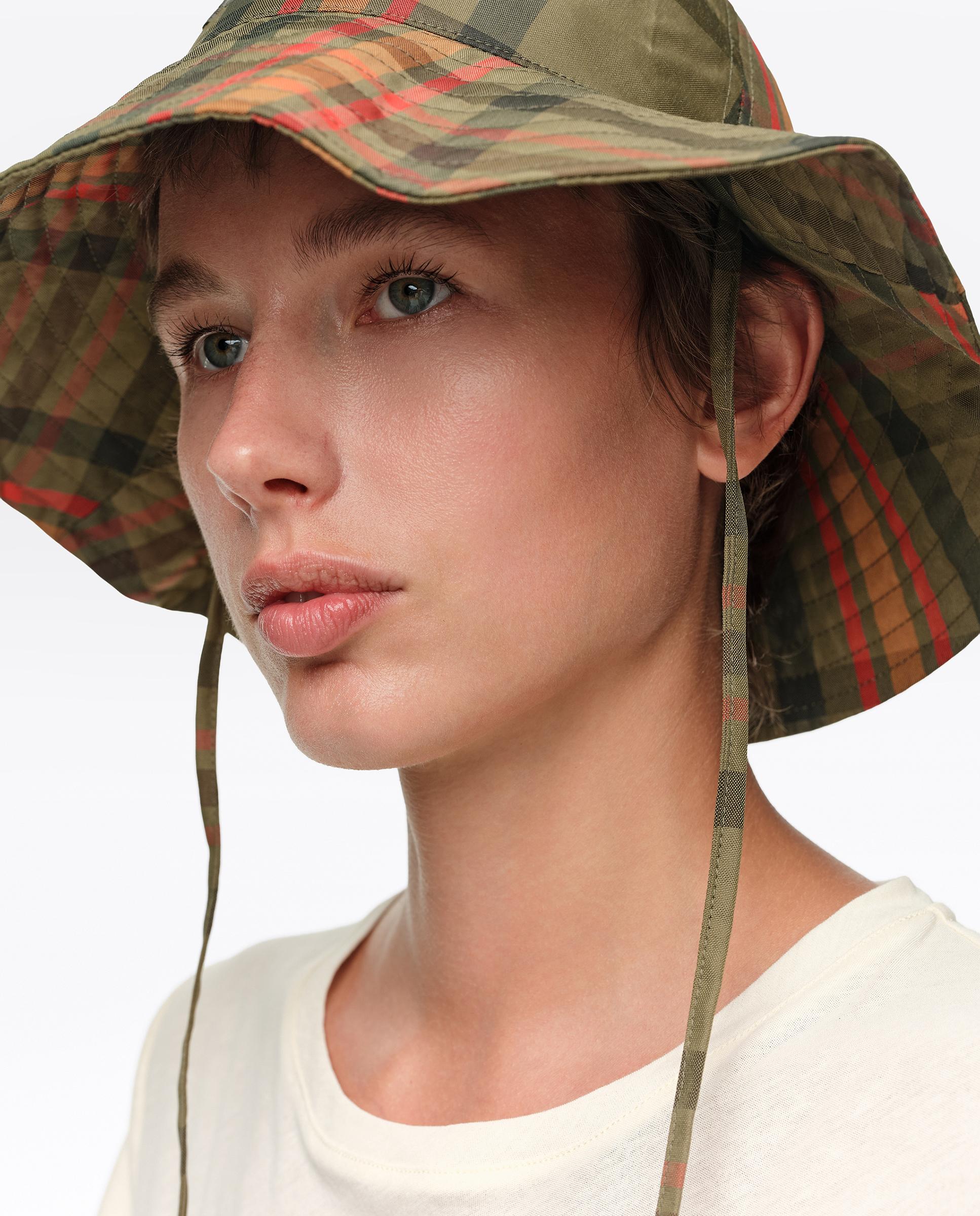 Gorro de mujer de cuadros plegable - Bimba y Lola - Verde Verde-2