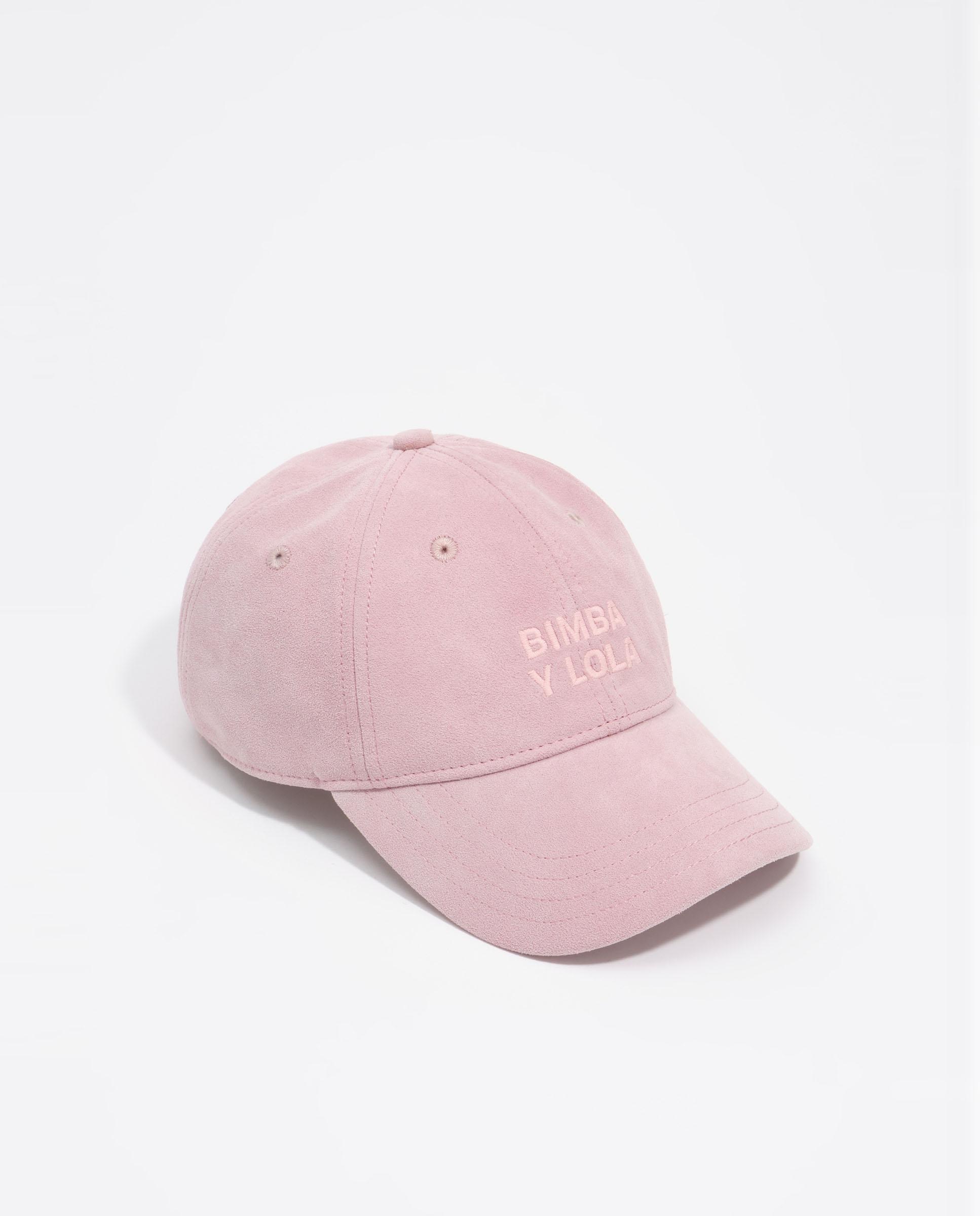 Gorra de mujer de ante con logo bordado - Bimba y Lola - Rosa Rosa-1