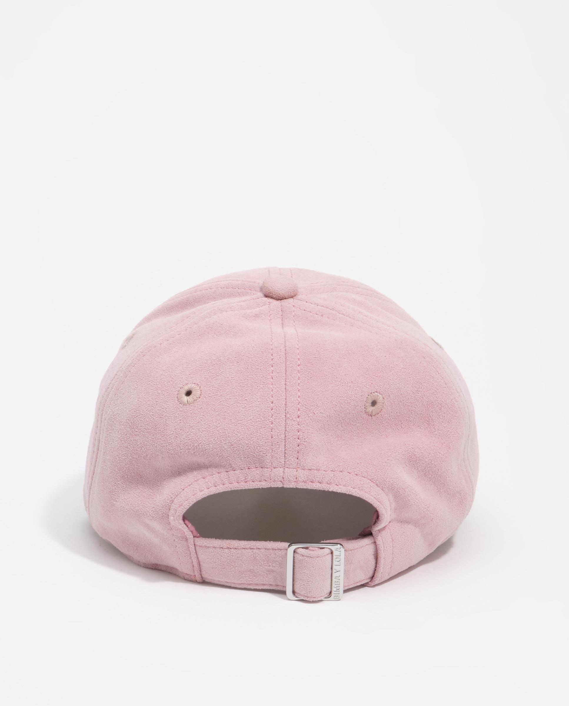 Gorra de mujer de ante con logo bordado - Bimba y Lola - Rosa Rosa-2