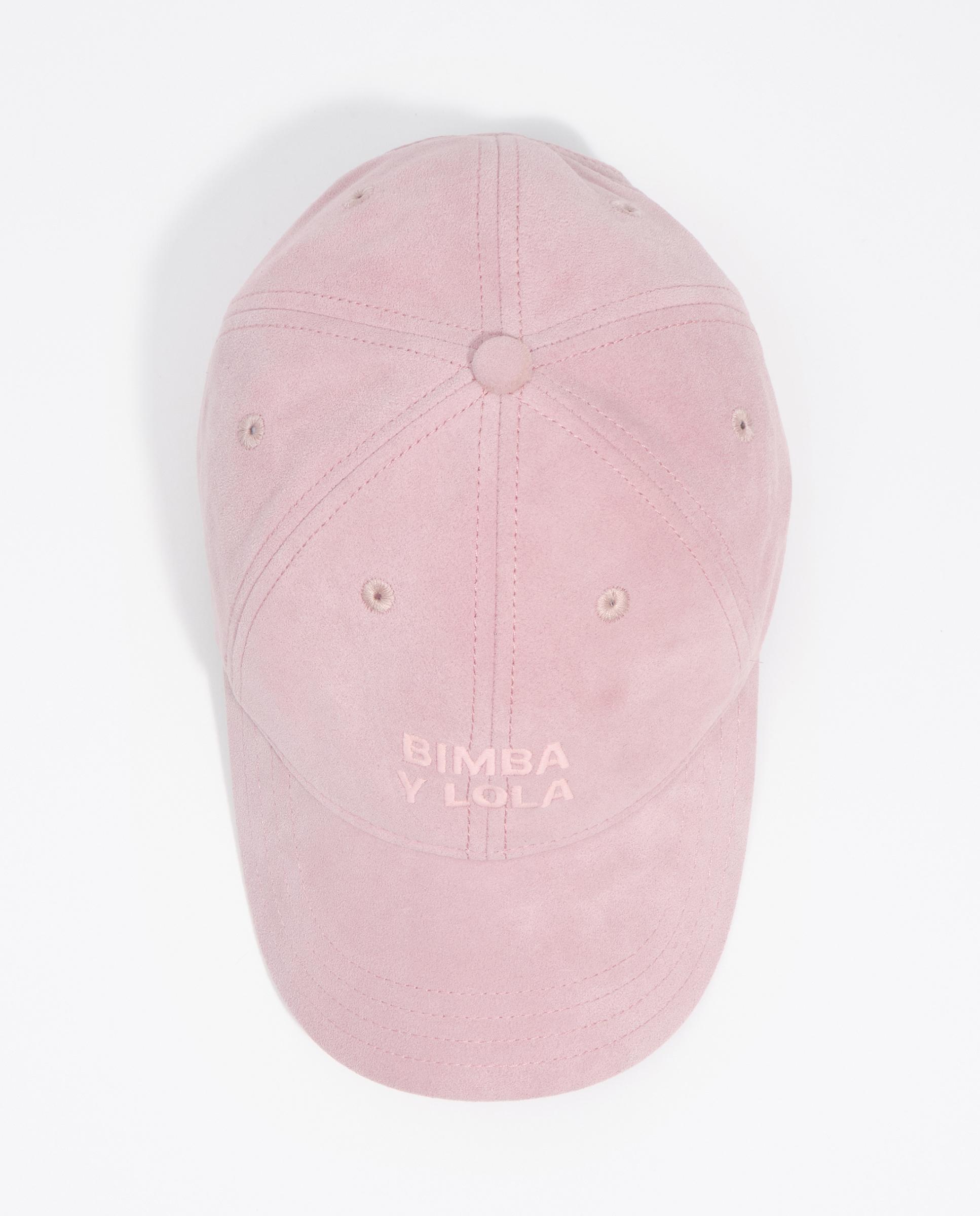 Gorra de mujer de ante con logo bordado - Bimba y Lola - Rosa Rosa-4