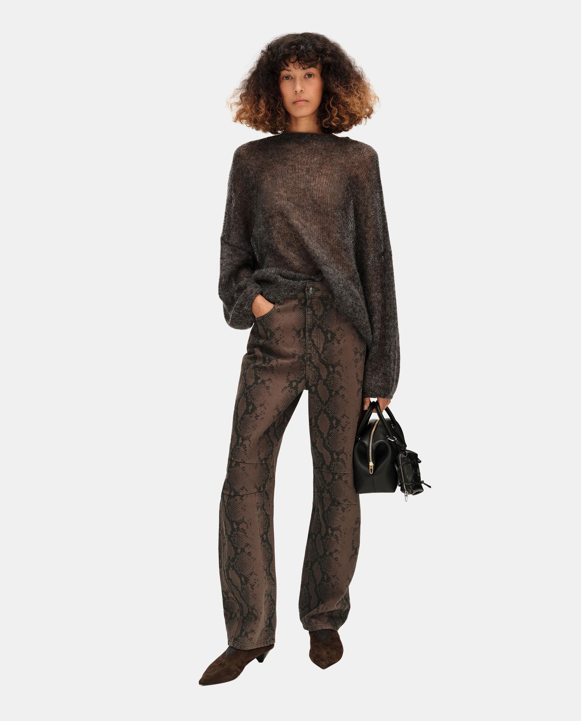 Imagen 1 de Pantalones rectos de mujer barrel snake - Bimba y Lola - Marrón Marrón