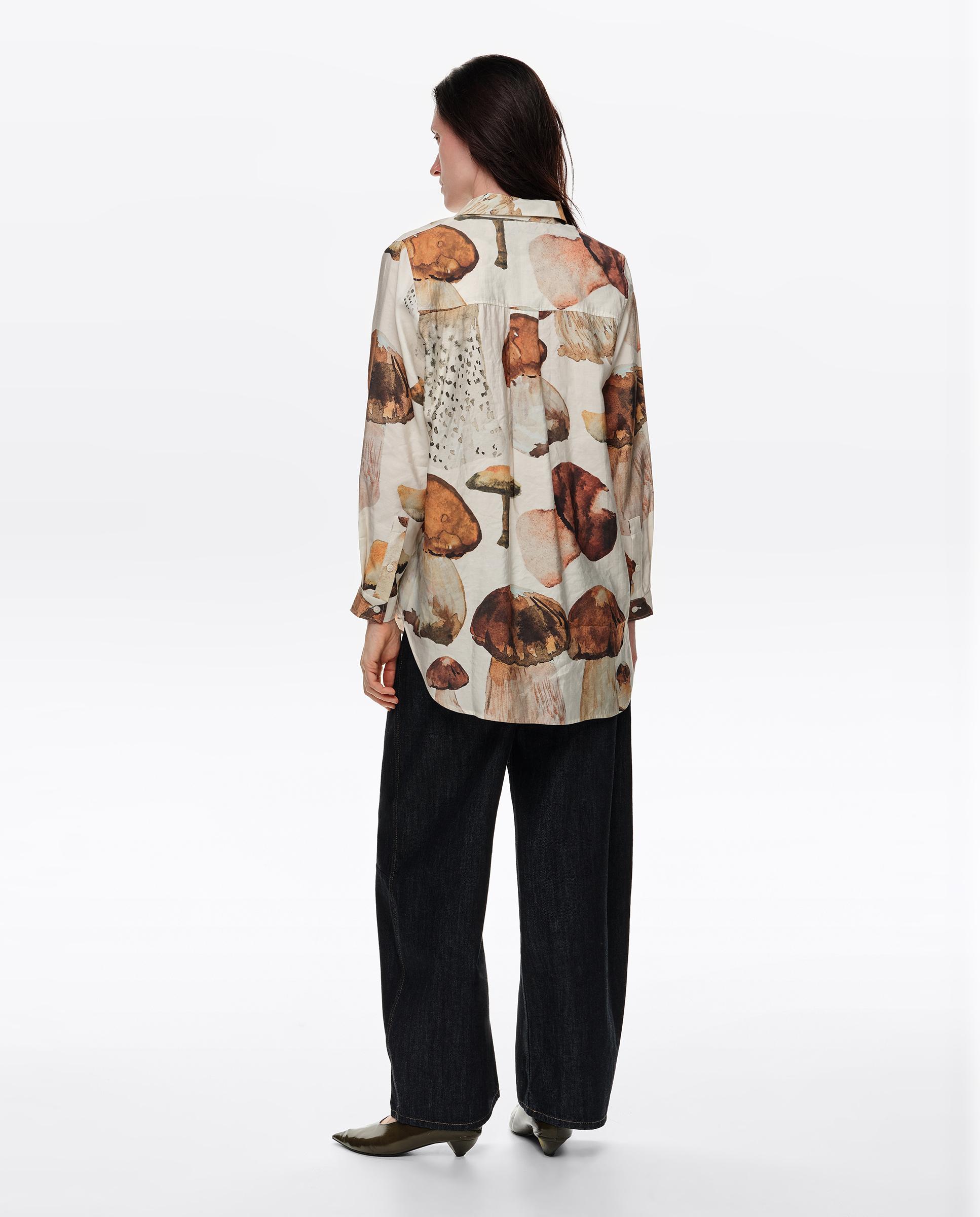 Camisa de mujer recta funghi - Bimba y Lola - Blanco Blanco-3