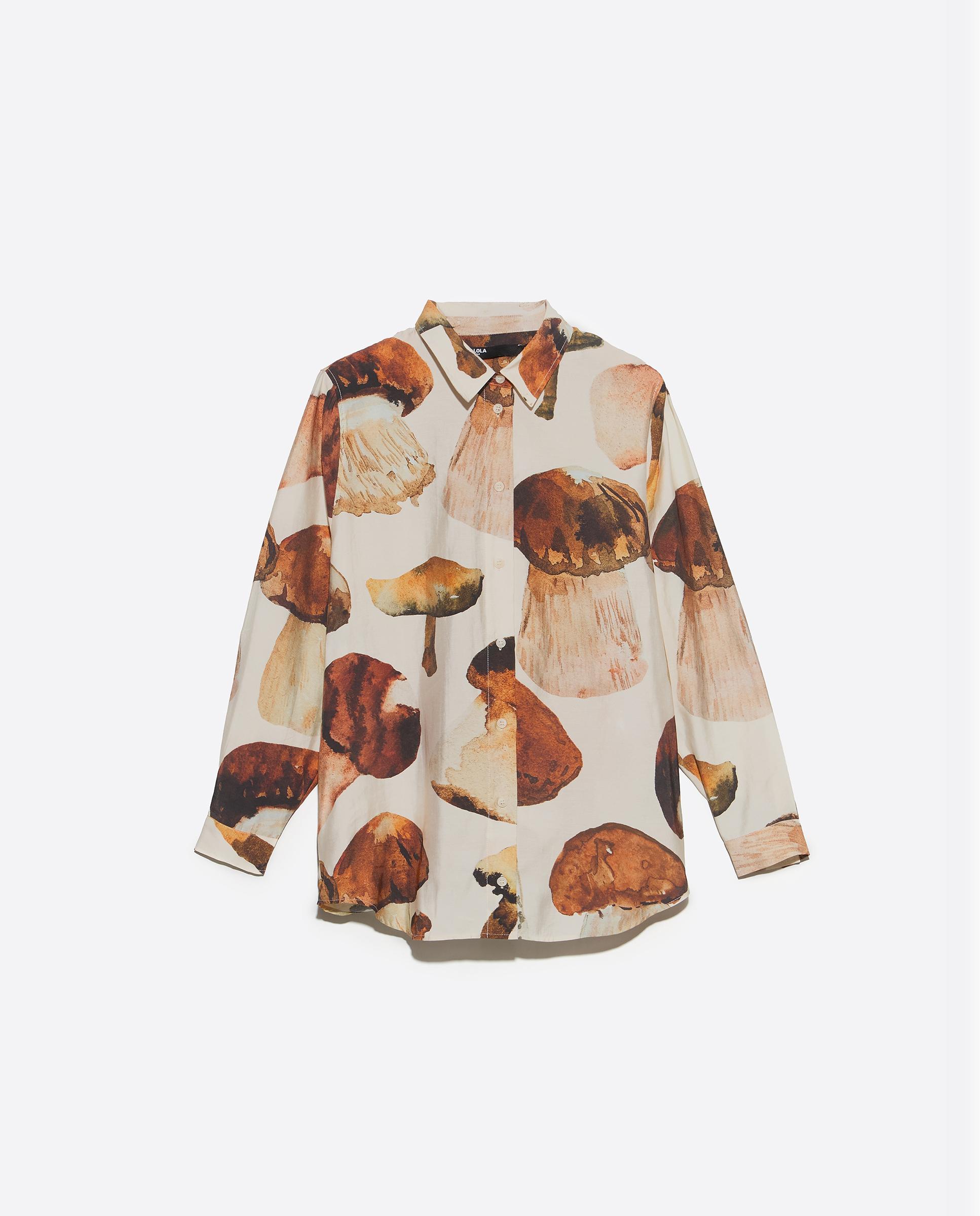 Camisa de mujer recta funghi - Bimba y Lola - Blanco Blanco-5