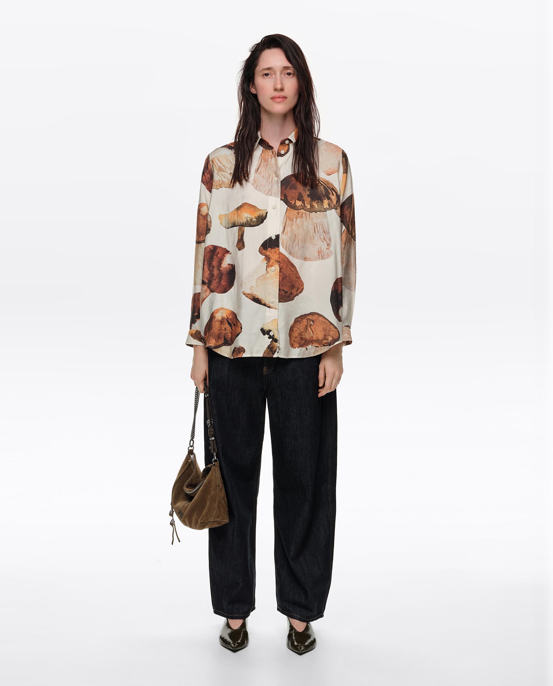 Camisa de mujer recta funghi - Bimba y Lola - Blanco Blanco-4