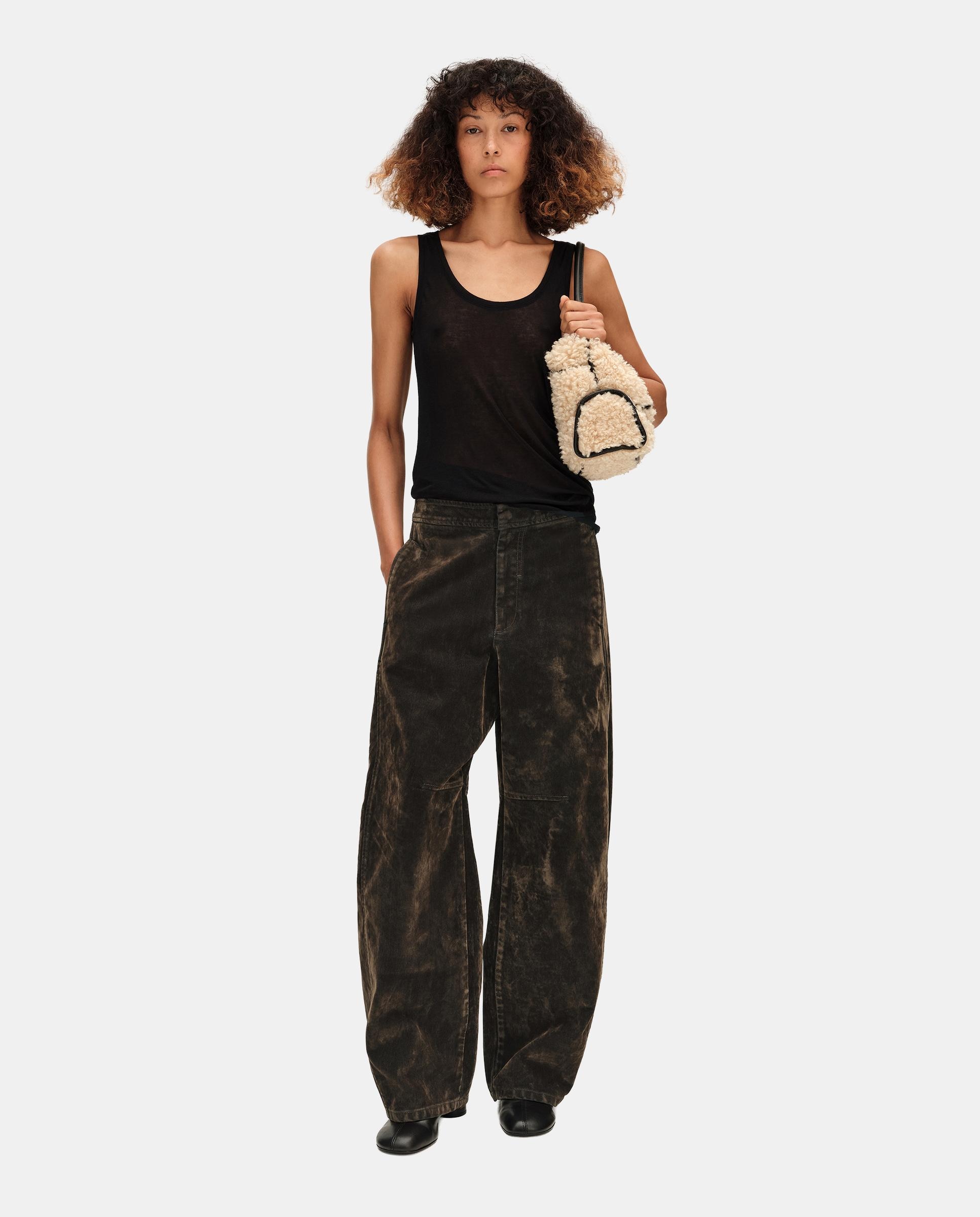 Imagen 1 de Pantalones rectos de mujer barrel algodón - Bimba y Lola - Kaki Kaki