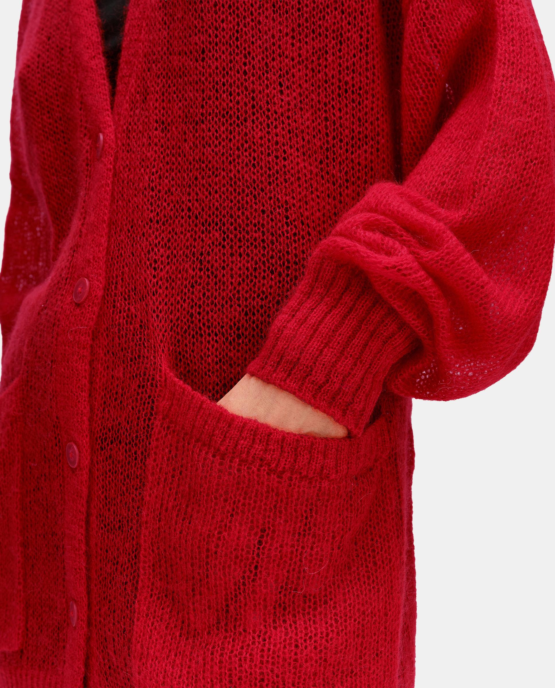 Cárdigan de mujer largo mohair - Bimba y Lola - Rojo Rojo-3
