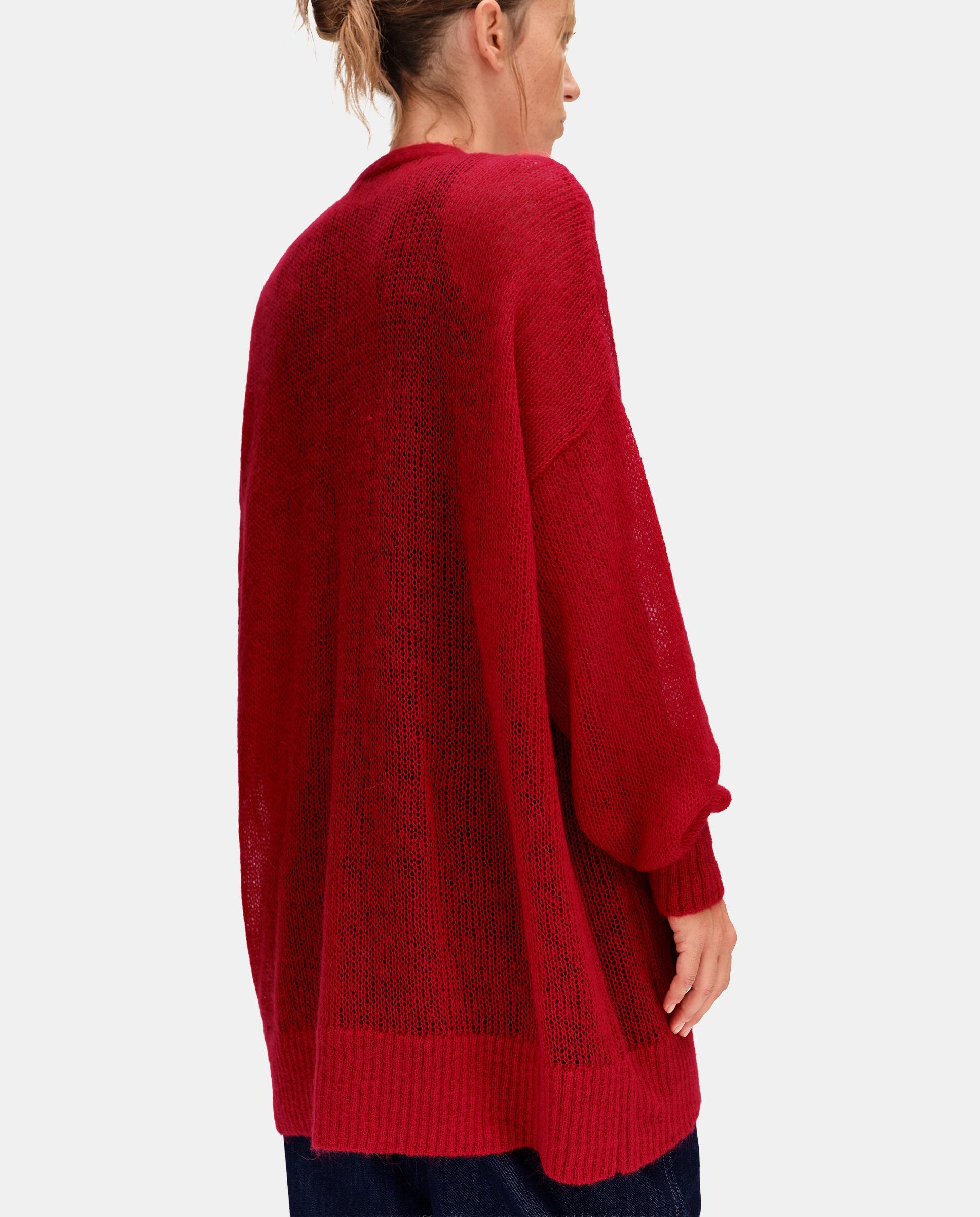 Cárdigan de mujer largo mohair - Bimba y Lola - Rojo Rojo-4