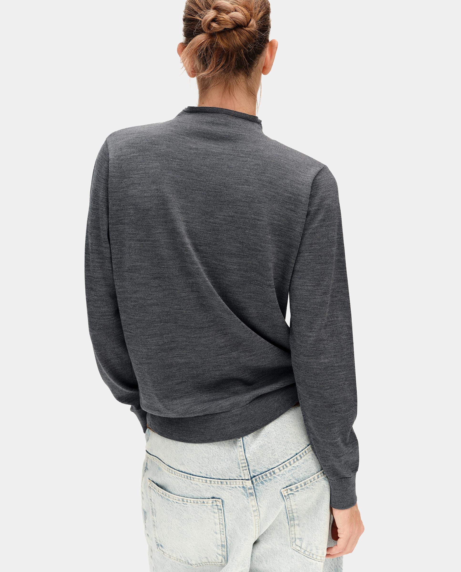 Jersey de mujer lana merina cuello cisne - Bimba y Lola - Gris oscuro Gris oscuro-4