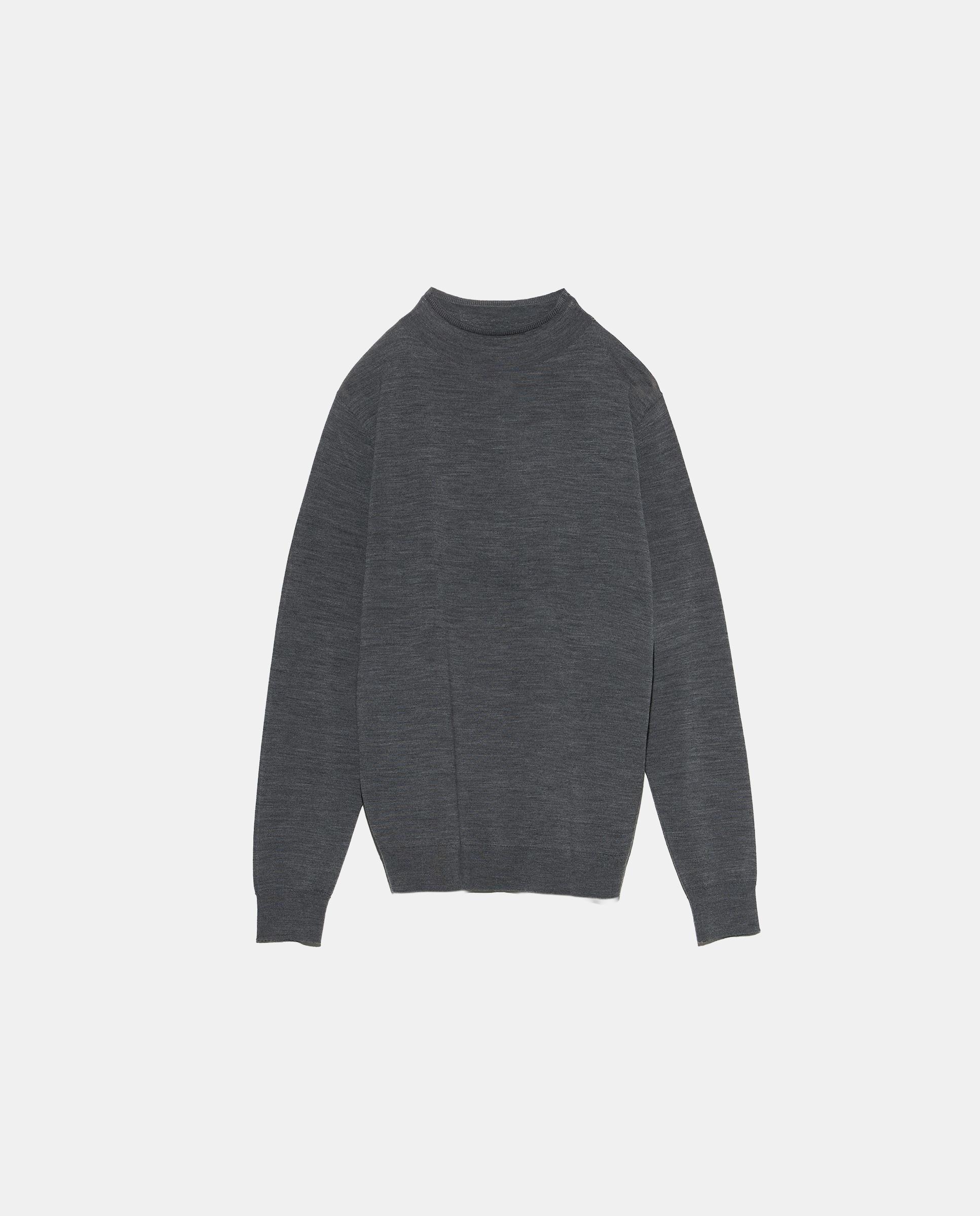 Jersey de mujer lana merina cuello cisne - Bimba y Lola - Gris oscuro Gris oscuro-5