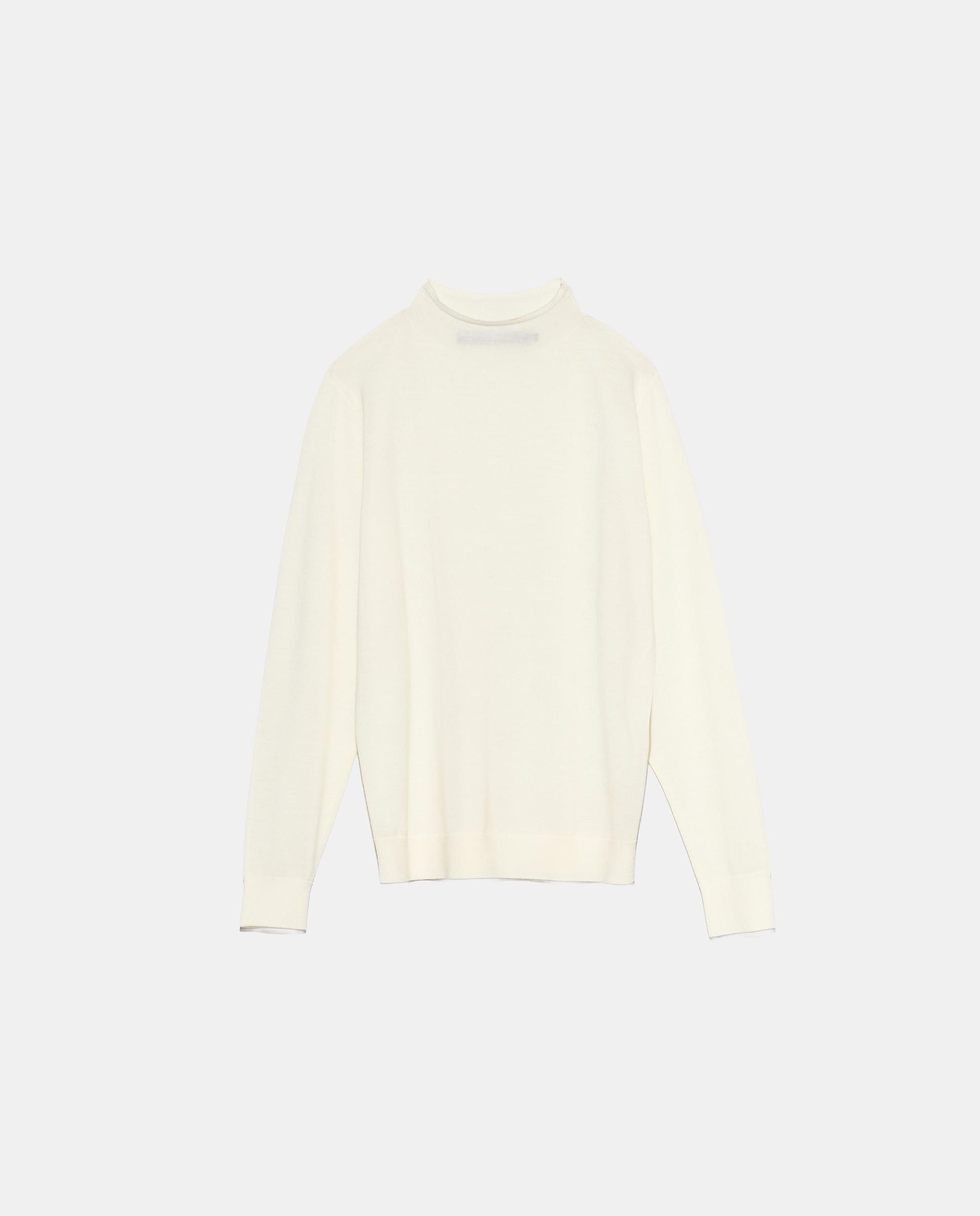 Jersey de mujer lana merina cuello cisne - Bimba y Lola - Marfil Marfil-5
