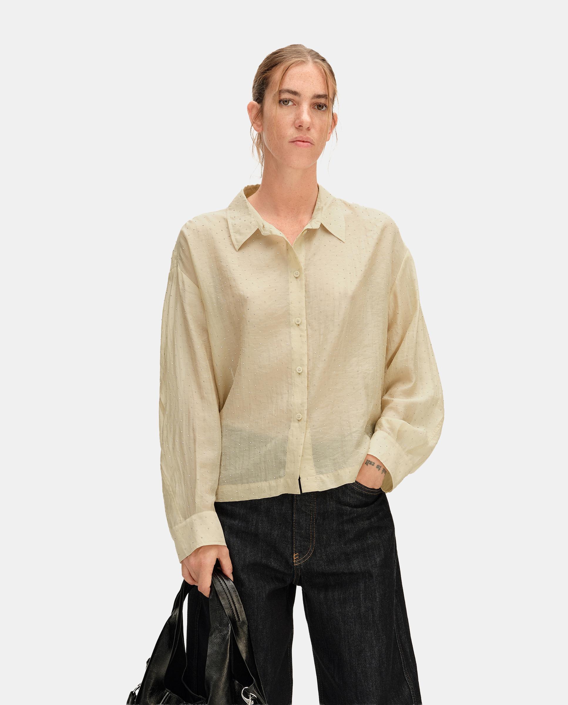 Camisa de mujer piedras boxy - Bimba y Lola - Arena Arena-1