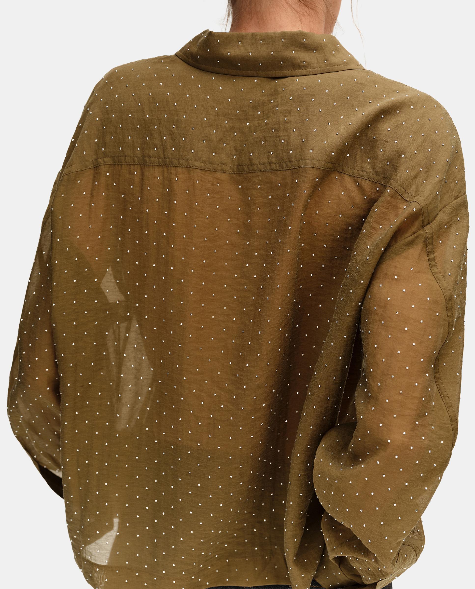 Camisa de mujer piedras boxy - Bimba y Lola - Kaki Kaki-4