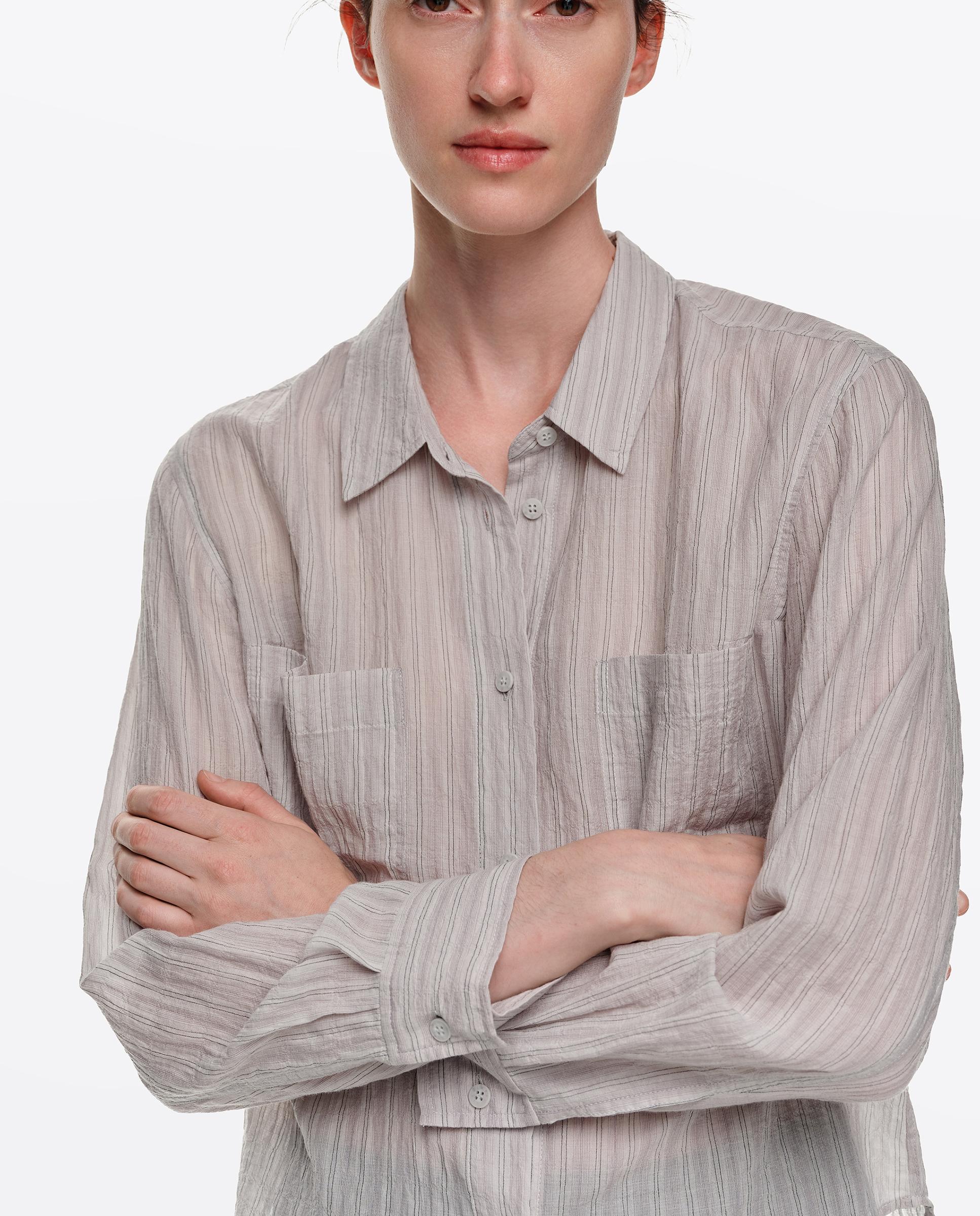 Imagen 2 de Camisa de mujer femenina recta - Bimba y Lola - Gris claro Gris claro