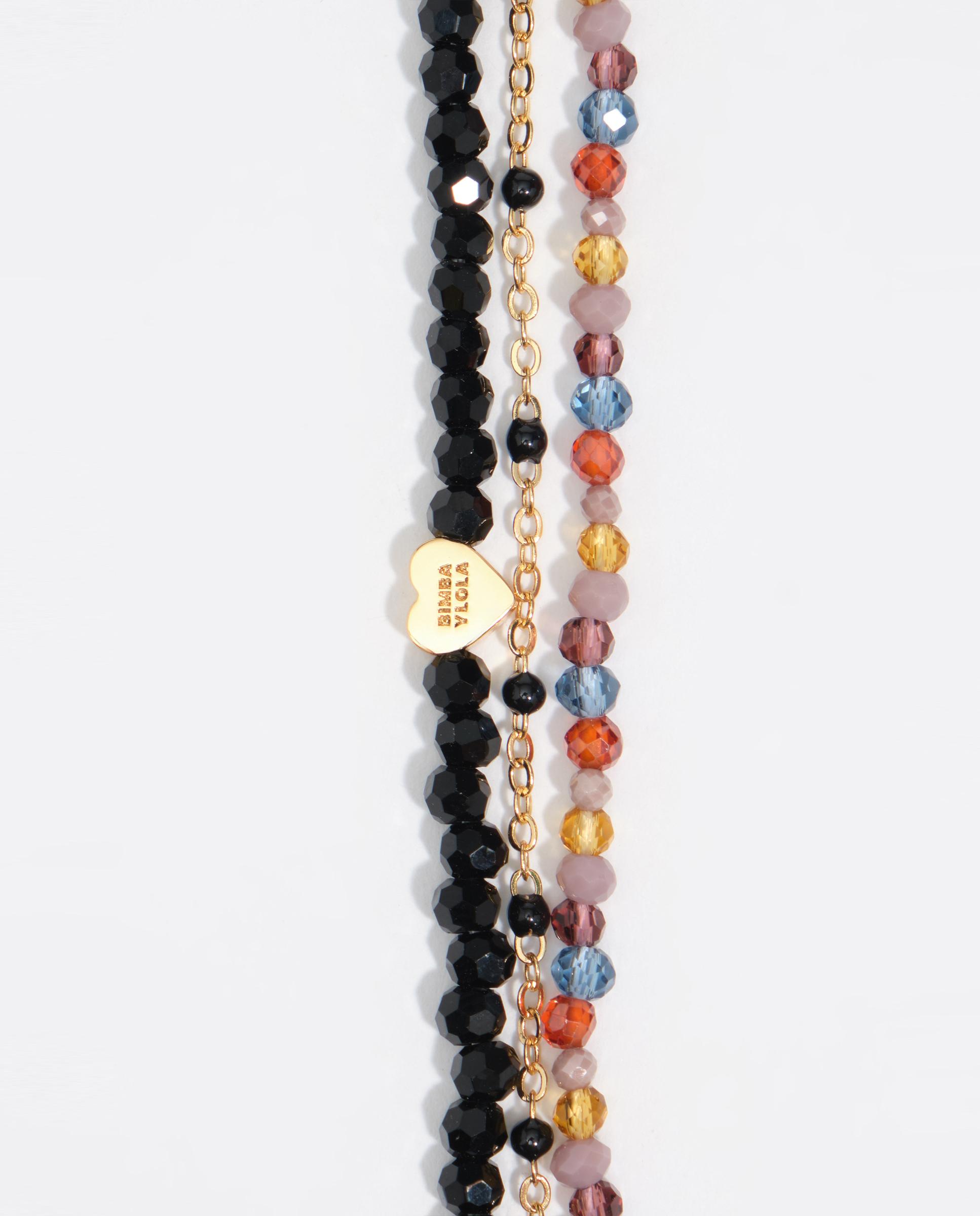 Collar corto triple piedras y cristales - Bimba y Lola - Dorado Dorado-2