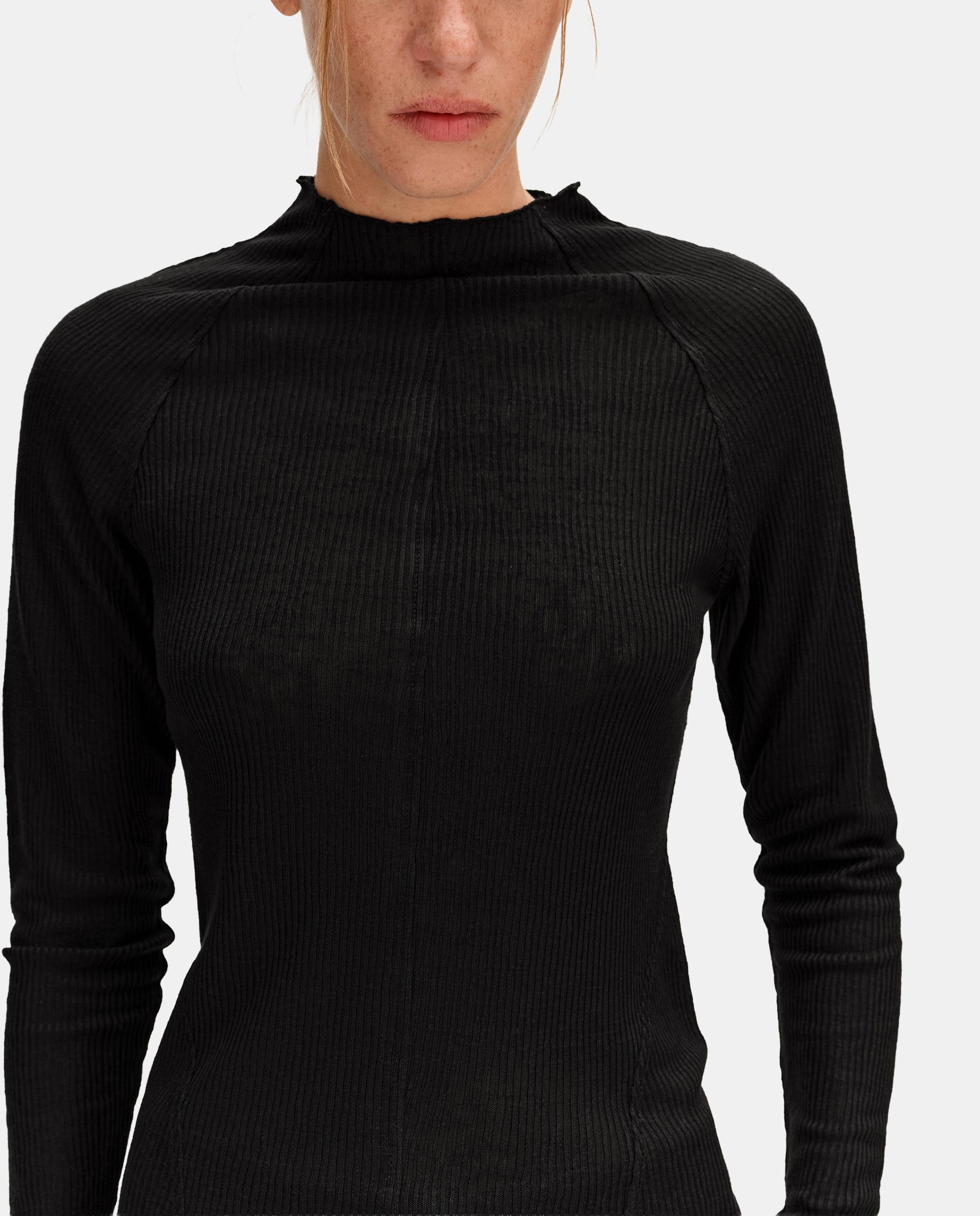 Camiseta de mujer raglán canalé - Bimba y Lola - Negro Negro-2