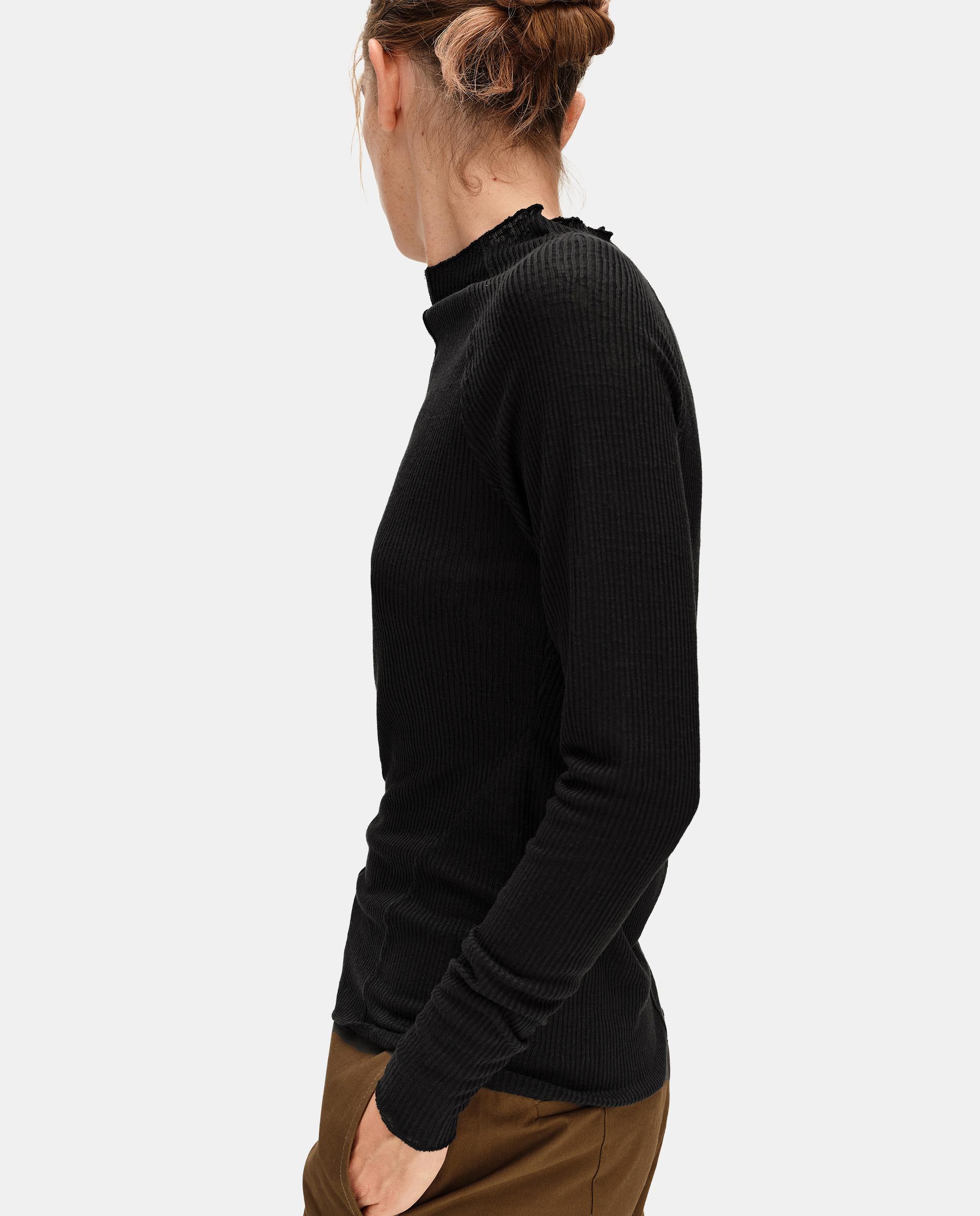 Camiseta de mujer raglán canalé - Bimba y Lola - Negro Negro-3