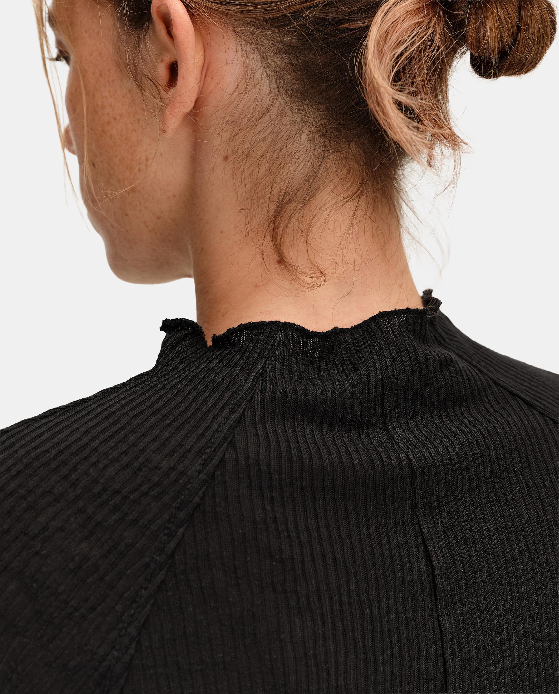 Camiseta de mujer raglán canalé - Bimba y Lola - Negro Negro-4