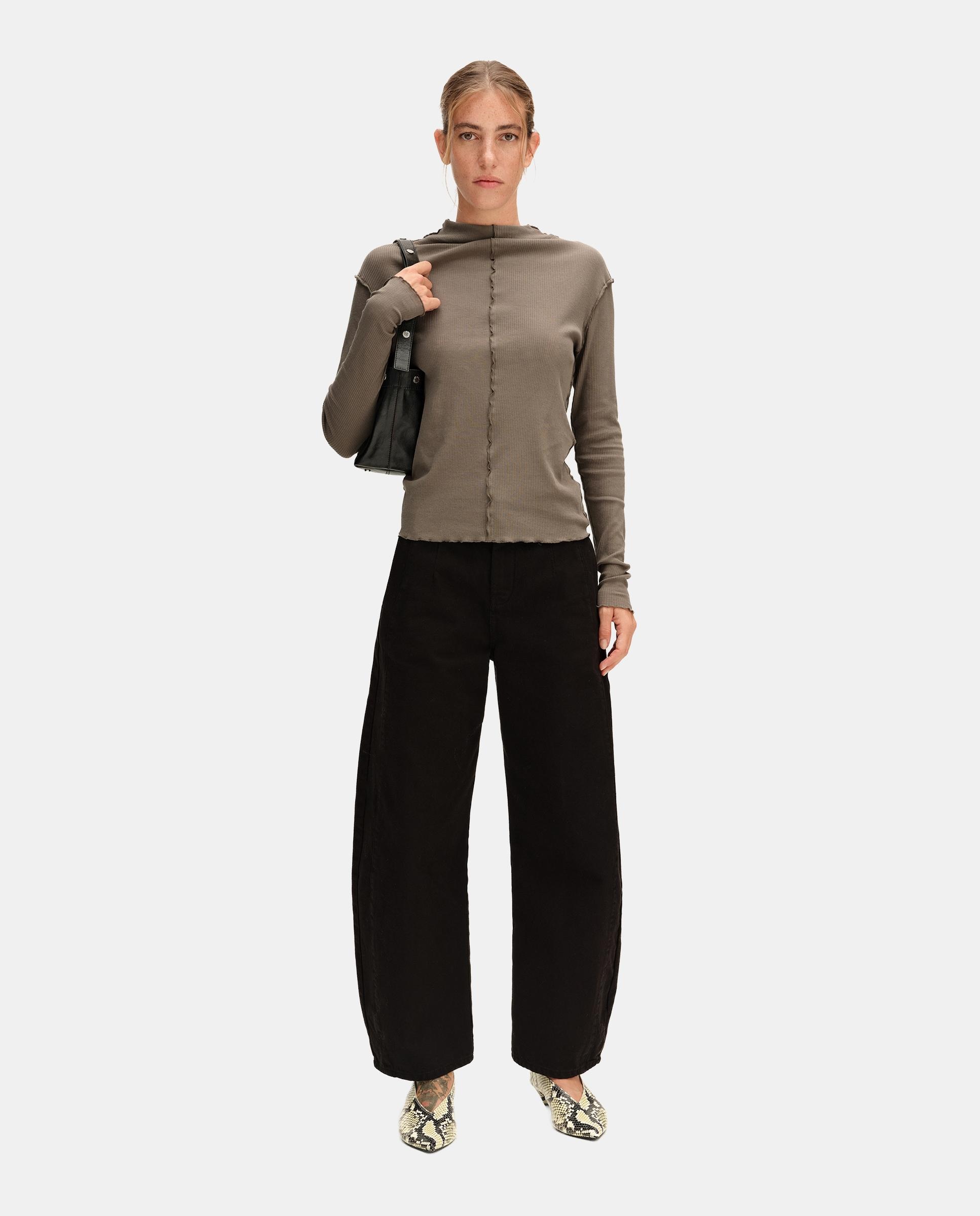 Camiseta de mujer canalé ajustada - Bimba y Lola - Topo Topo-1