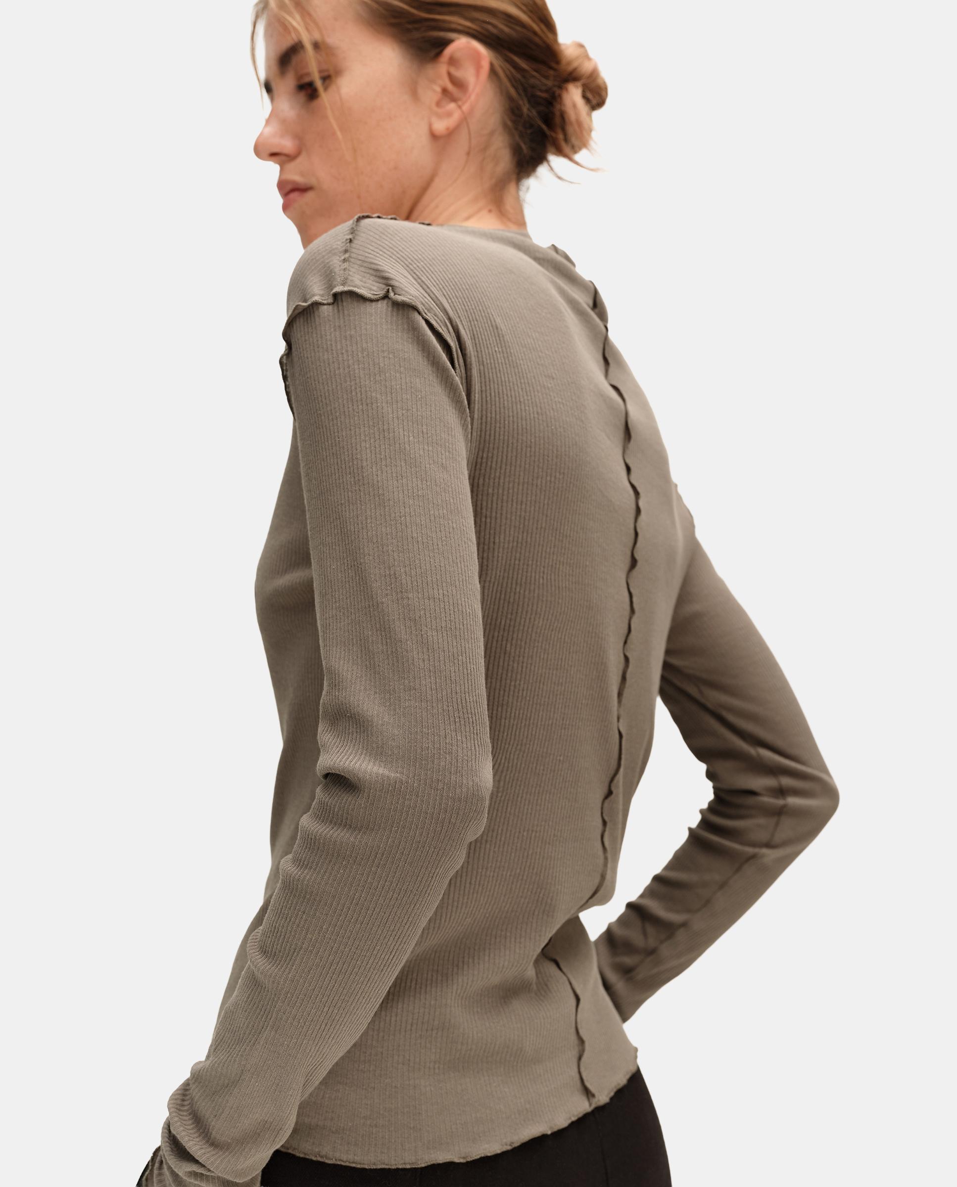 Camiseta de mujer canalé ajustada - Bimba y Lola - Topo Topo-3