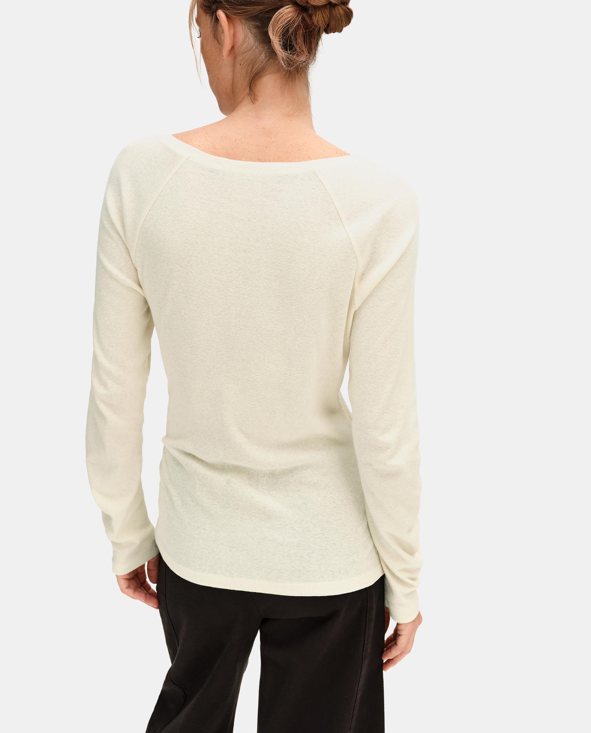 Camiseta de mujer ranglán fruncidos - Bimba y Lola - Marfil Marfil-4