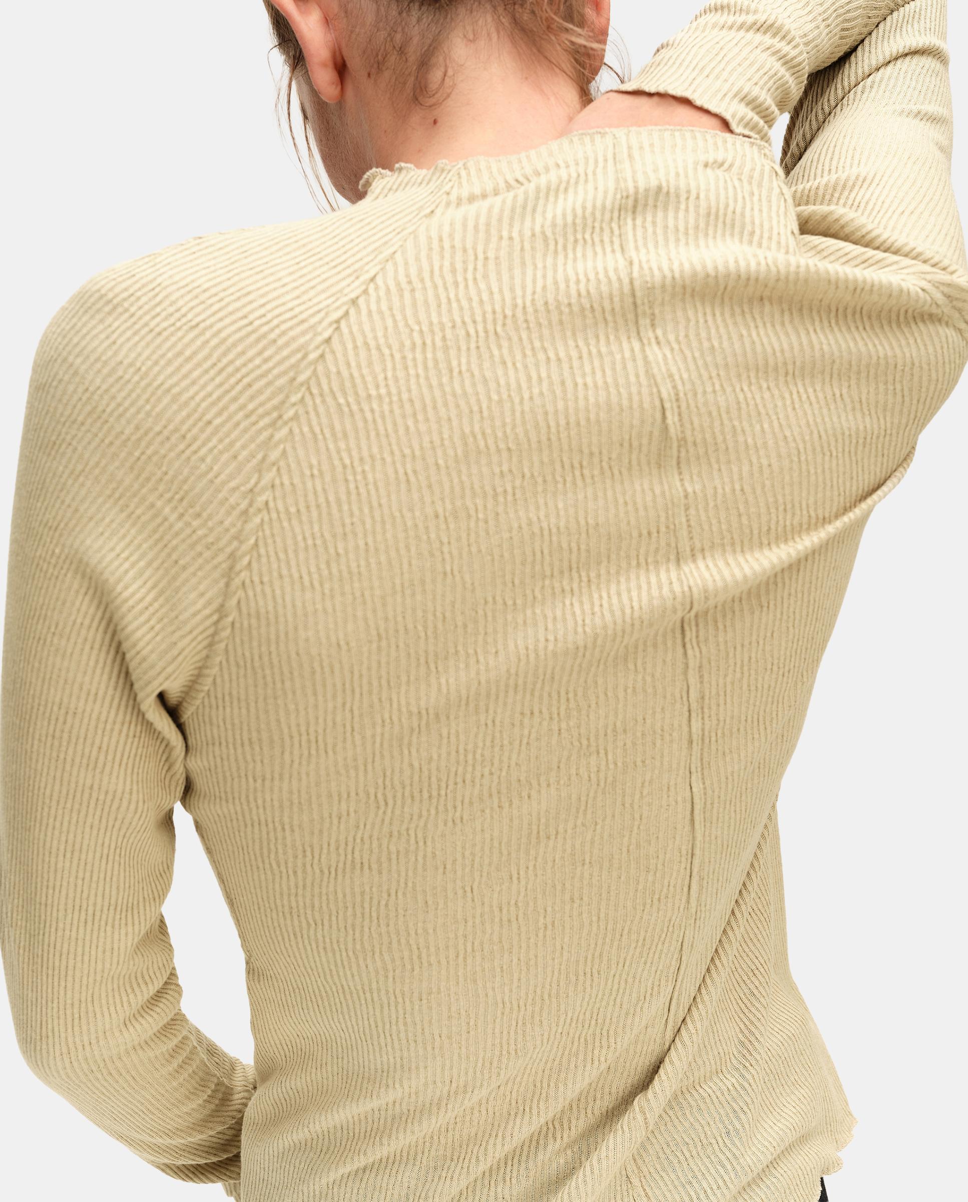 Camiseta de mujer raglán canalé - Bimba y Lola - Verde menta Verde menta-2