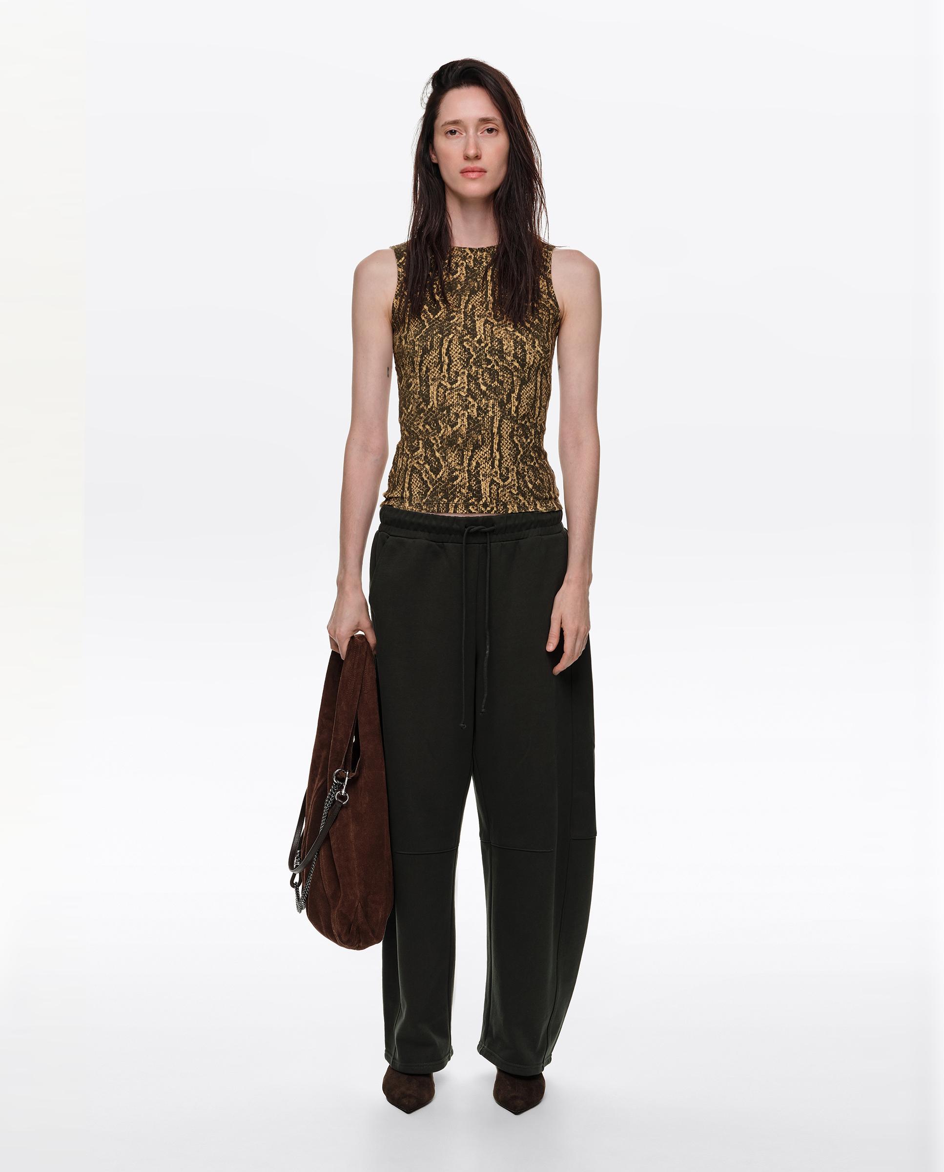 Top de mujer ajustado escote barco reptile - Bimba y Lola - Ocre Ocre-5