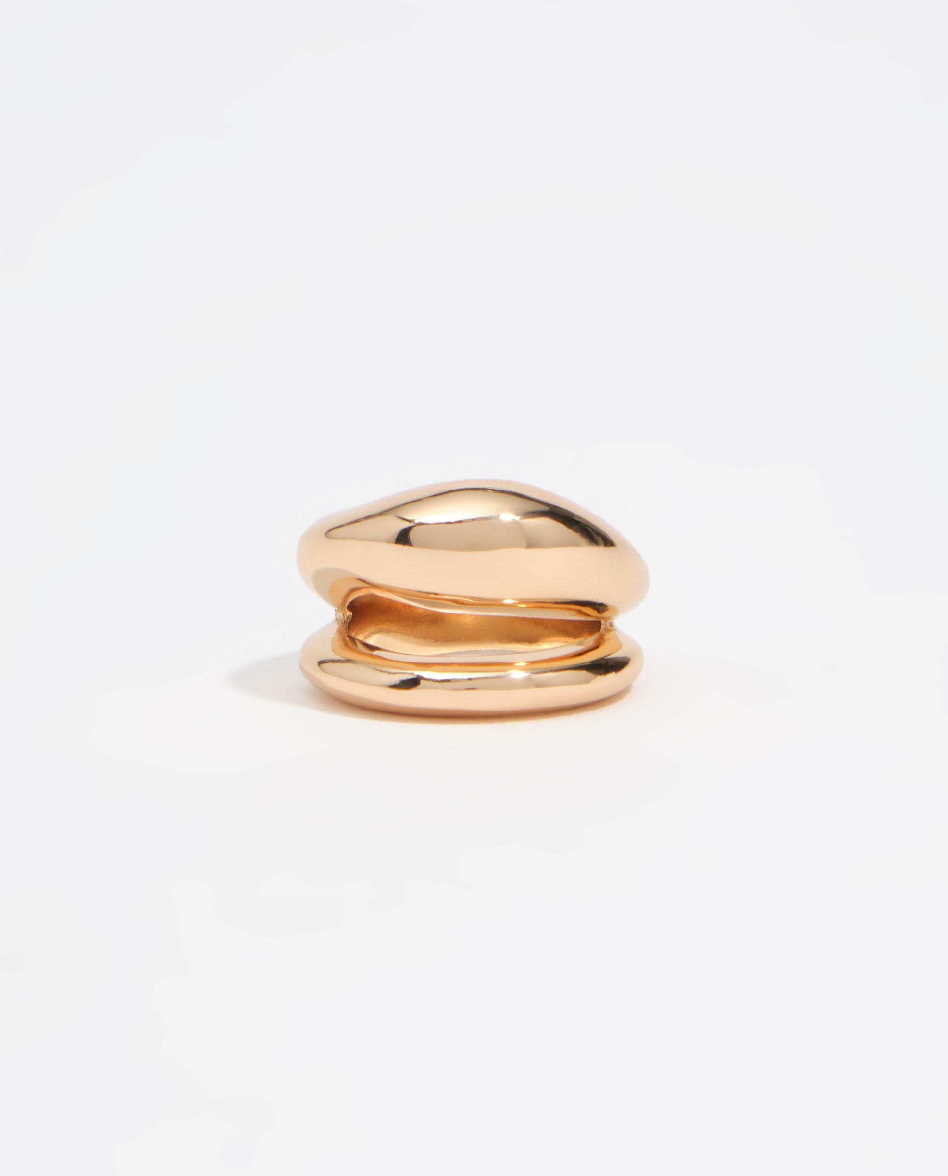 Imagen 3 de Anillo dos bandas irregular - Bimba y Lola - Dorado Dorado