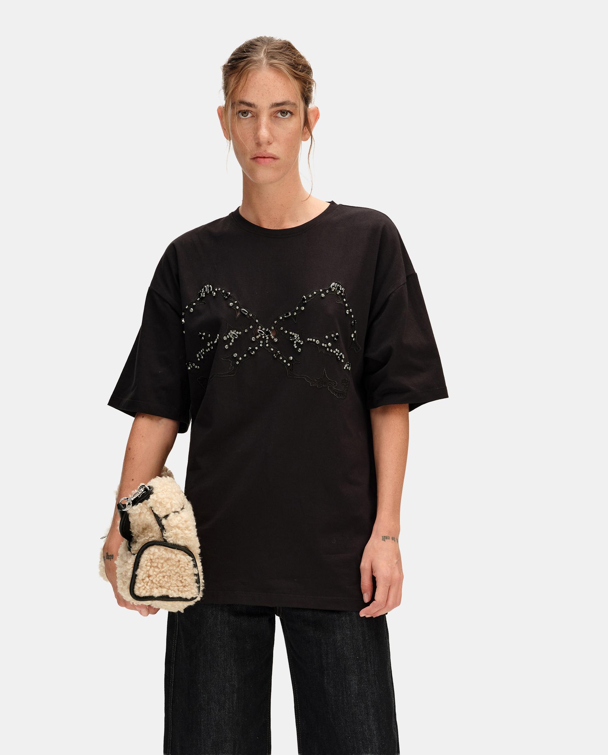 Camiseta de mujer oversize piedras - Bimba y Lola - Antracita Antracita-1