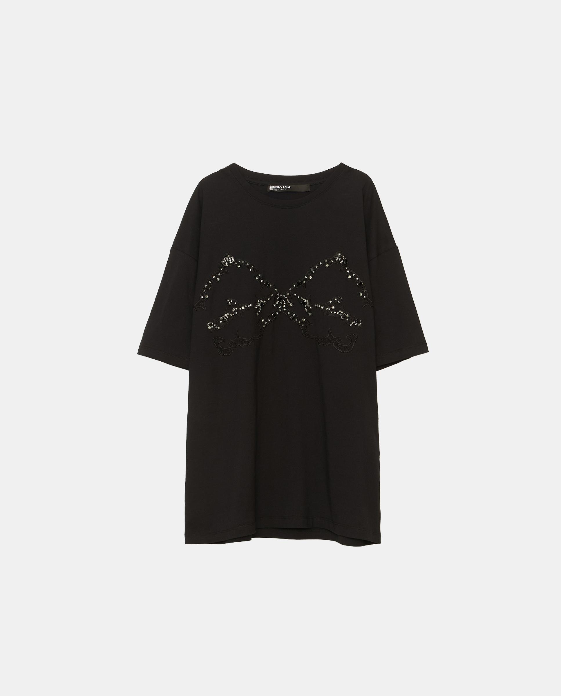Camiseta de mujer oversize piedras - Bimba y Lola - Antracita Antracita-5