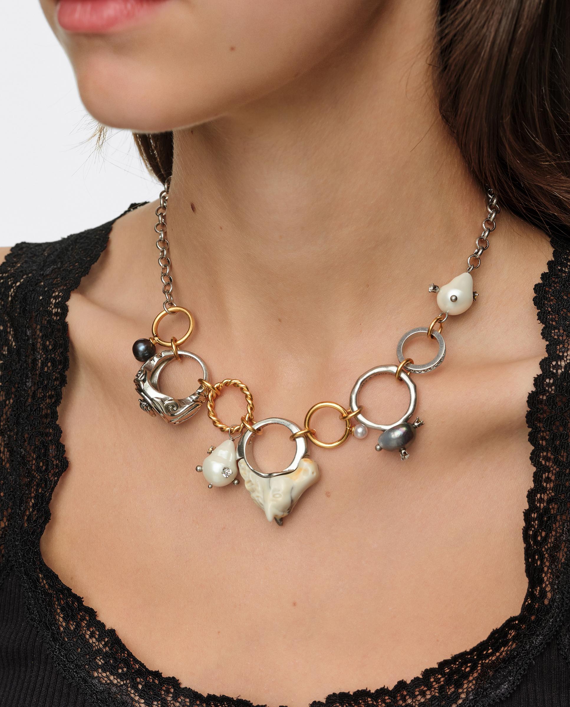 Collar cadena y anillos caballos - Bimba y Lola - Plateado Plateado-2